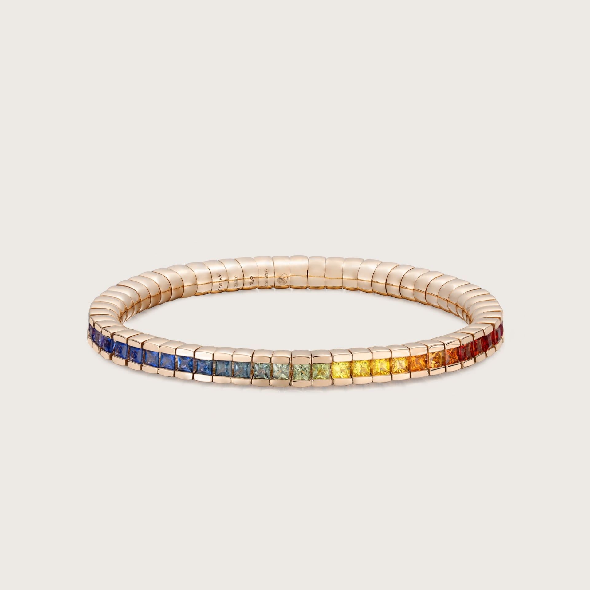 ASTRUA Bracciale Petali, Oro Rosa, Zaffiri  PE859KT11P.2,5