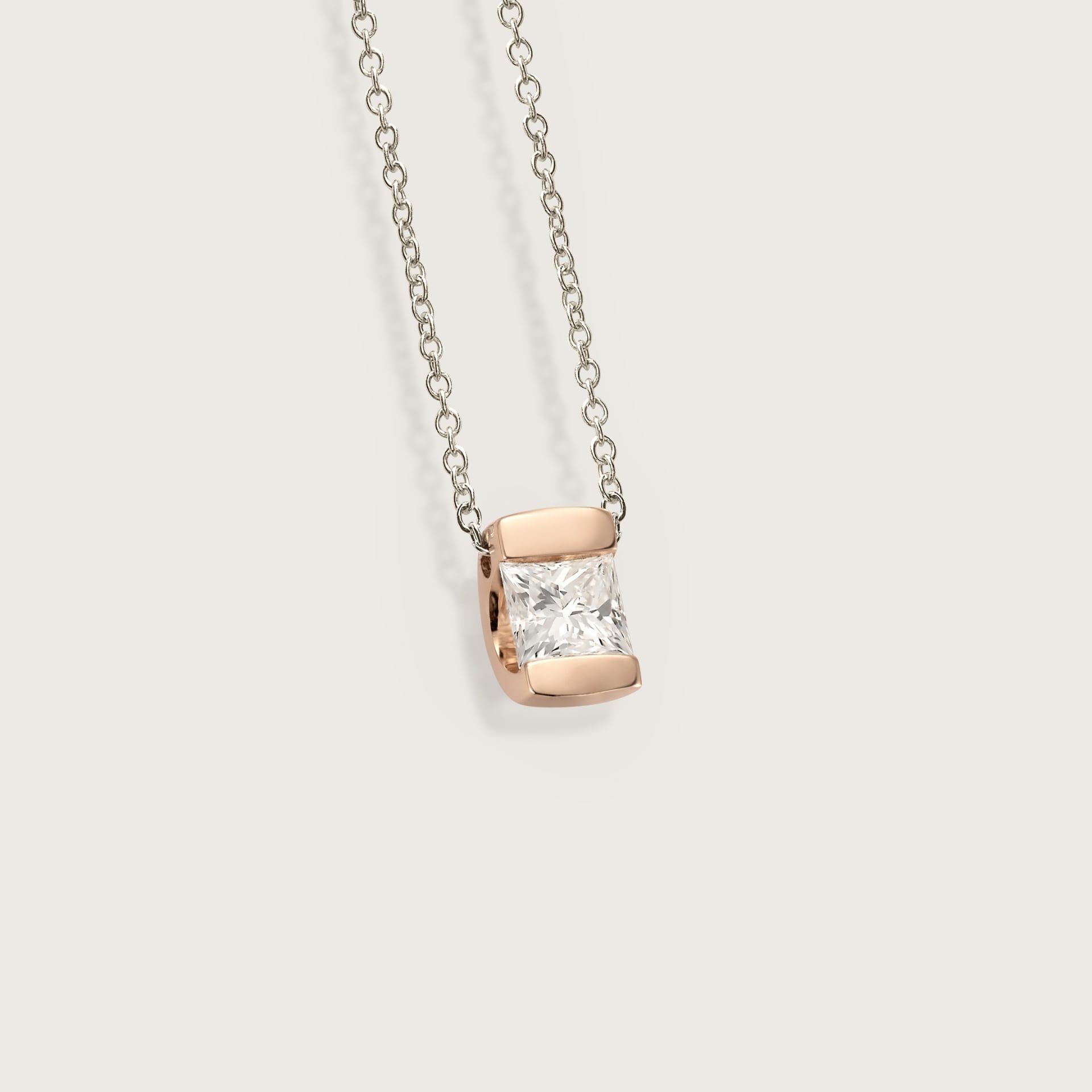 ASTRUA Ciondolo Petali, Oro Rosa, Diamante  PE95P-DB2