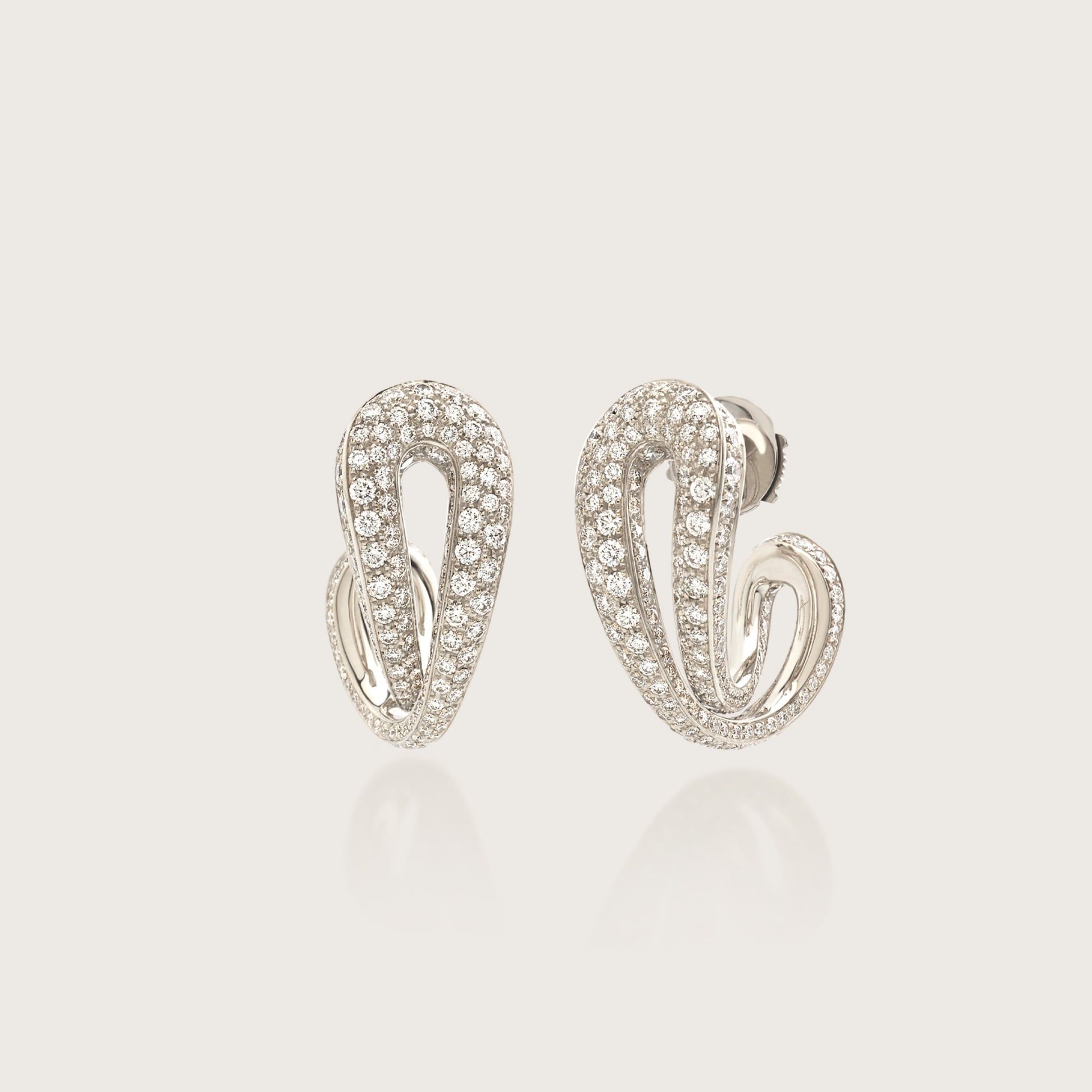 ASTRUA Orecchini Senza Fine, Oro Bianco, Diamanti  SF29DLPD.XS