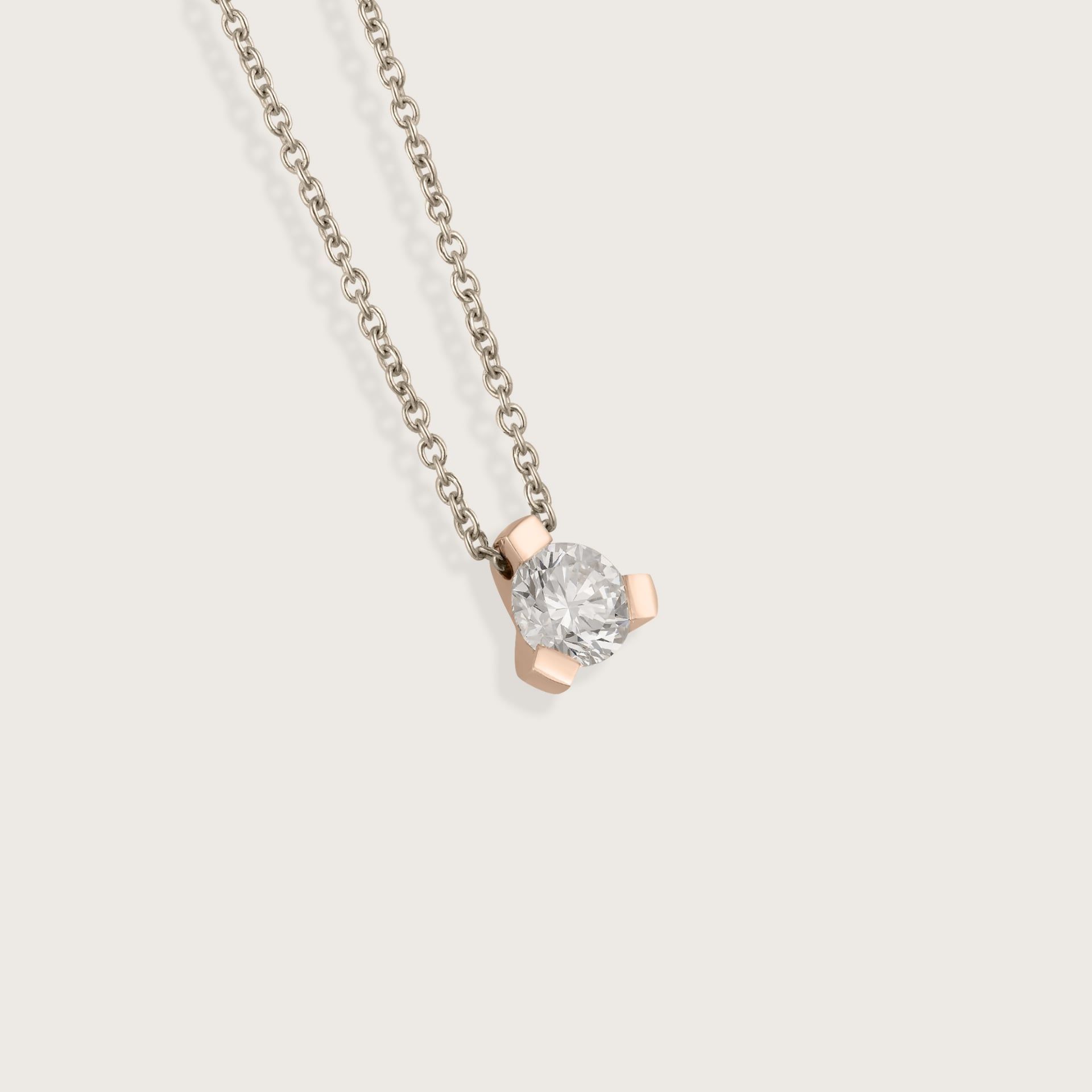 ASTRUA Ciondolo Luce, Oro Rosa, Oro Bianco, Diamante  L95DB.3