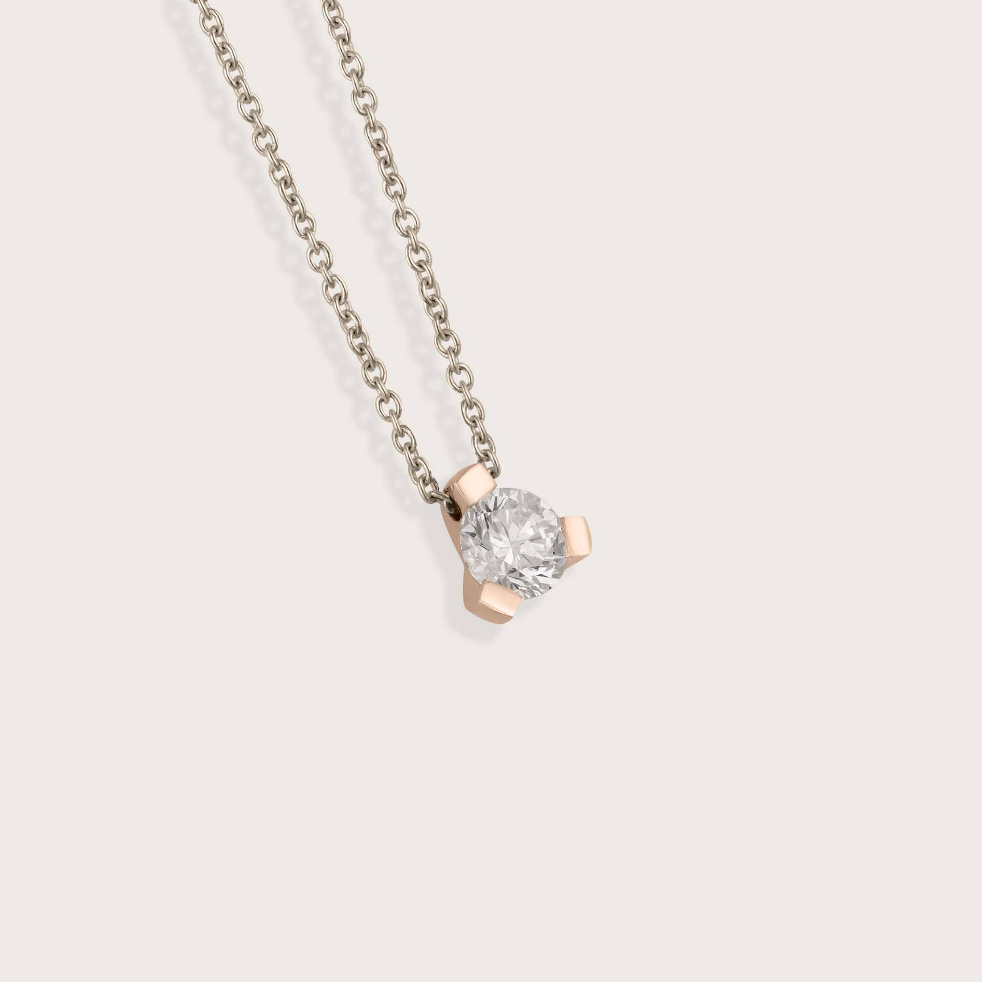ASTRUA Ciondolo Luce, Oro Rosa, Oro Bianco, Diamante  L95DB.3