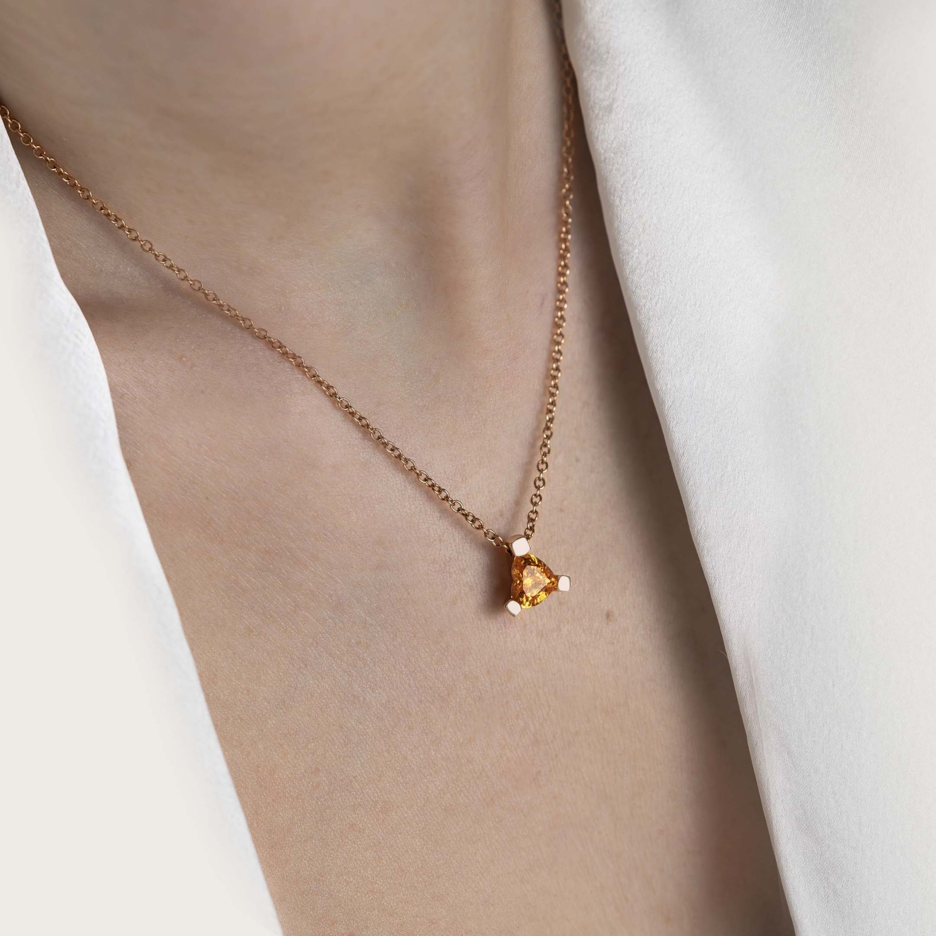 ASTRUA Ciondolo Luce, Oro Rosa, Granato S95CUGRMA.3