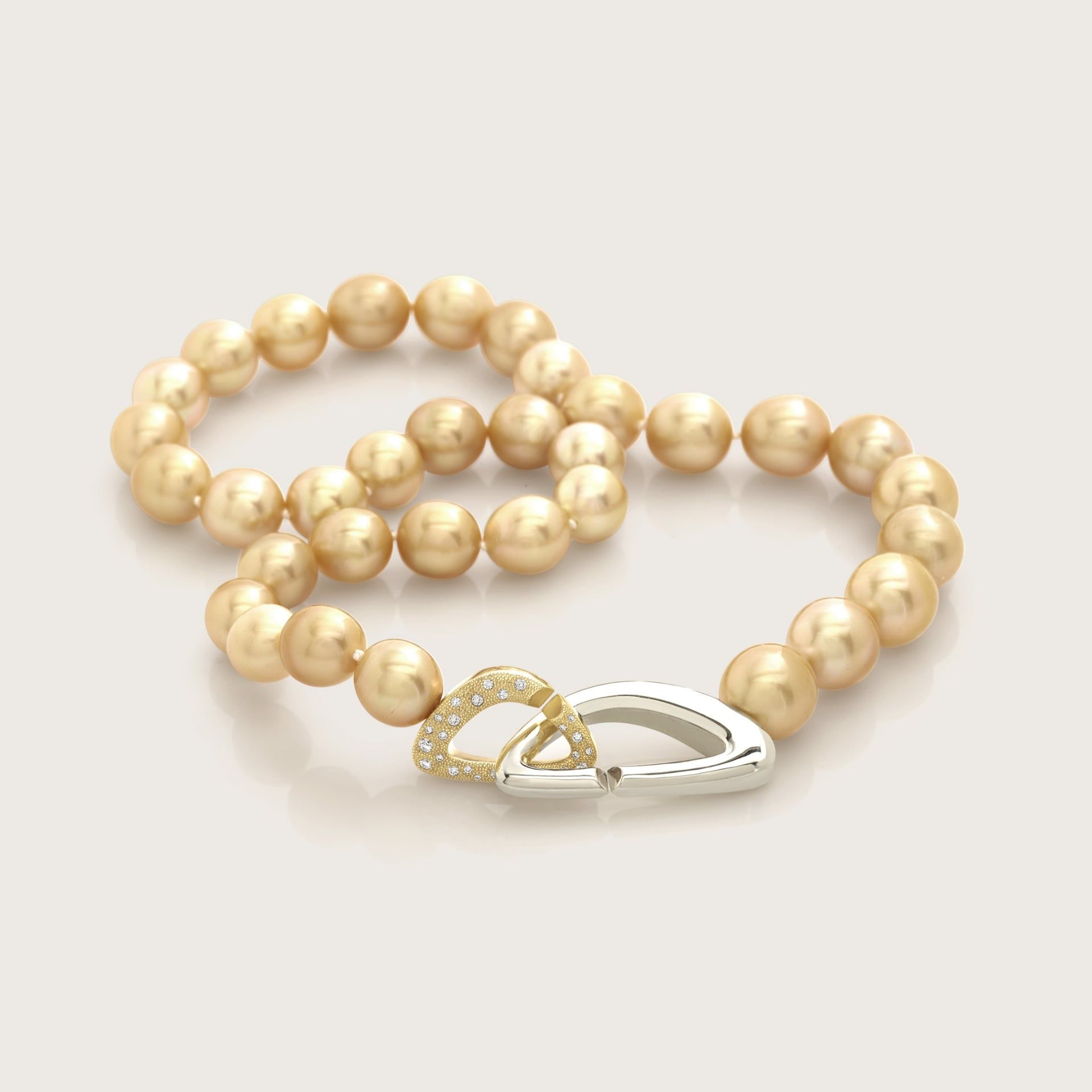 ASTRUA Collana Diva, Perle Australiane, Oro Giallo e Oro Bianco  DI698PDKT-PAUSMC12,8-15,5