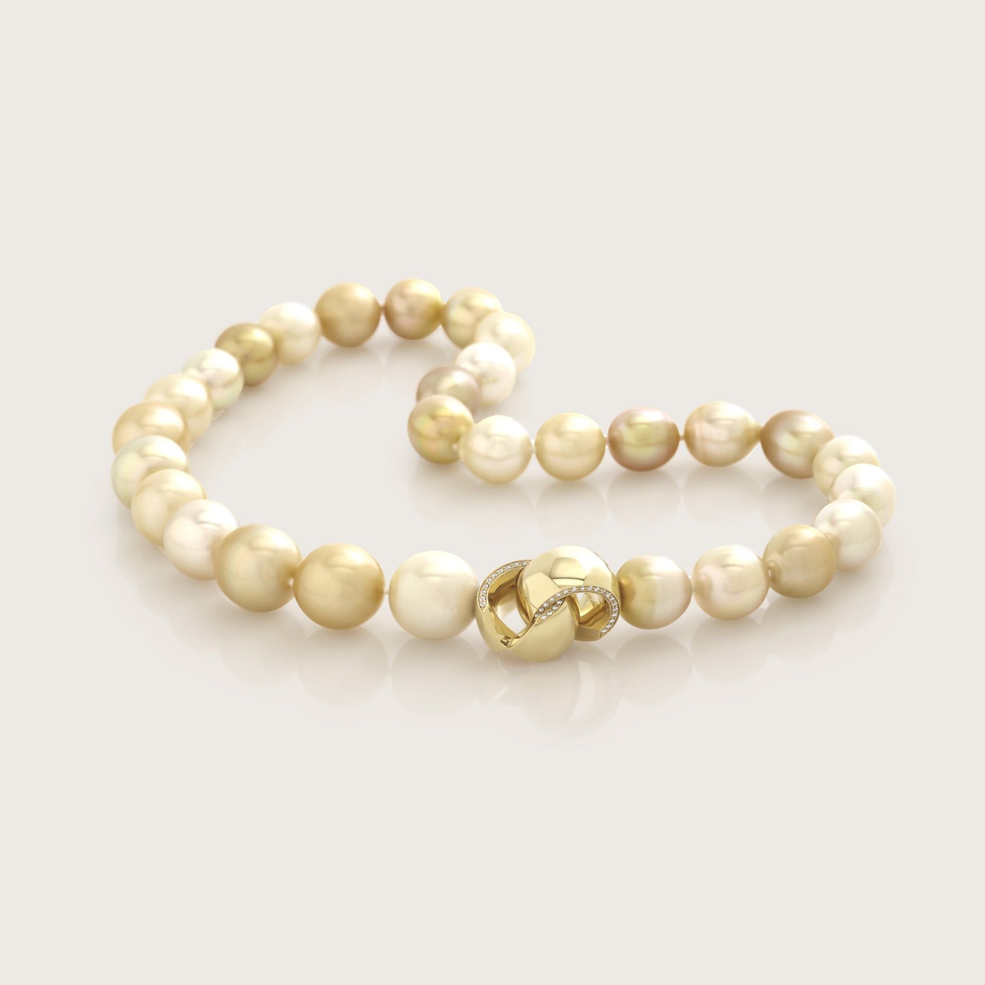 ASTRUA Collana Diva, Perle Australiane, Oro Giallo  DI68DL2C-PAUS12,8/15,5