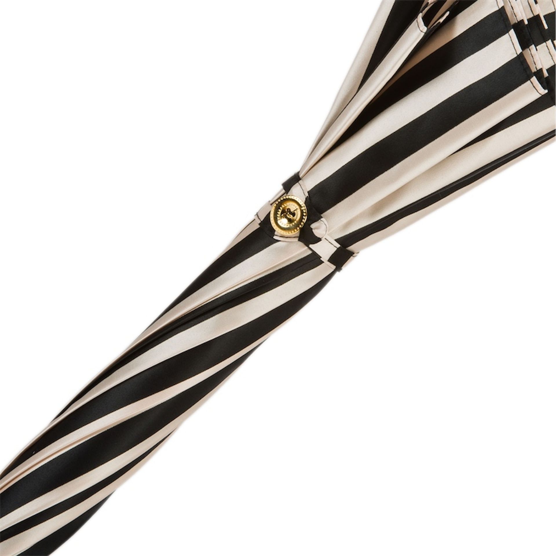 Pasotti Ombrello Donna Classic A Righe Nero e Avorio Interno Nero  189*21352-5*Z16