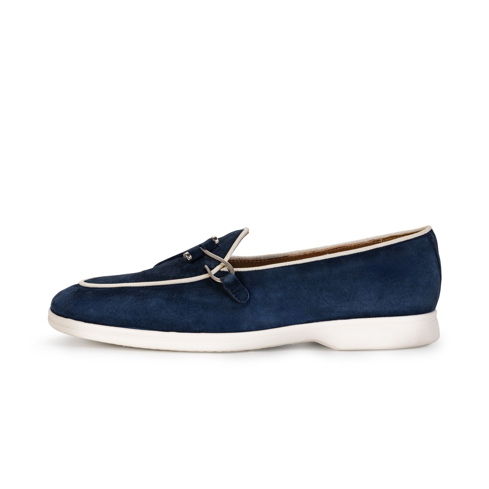 EDHÈN MILANO Comporta - Scarpa Con Fibbia Camoscio Blu  COMRUCAMDBLU
