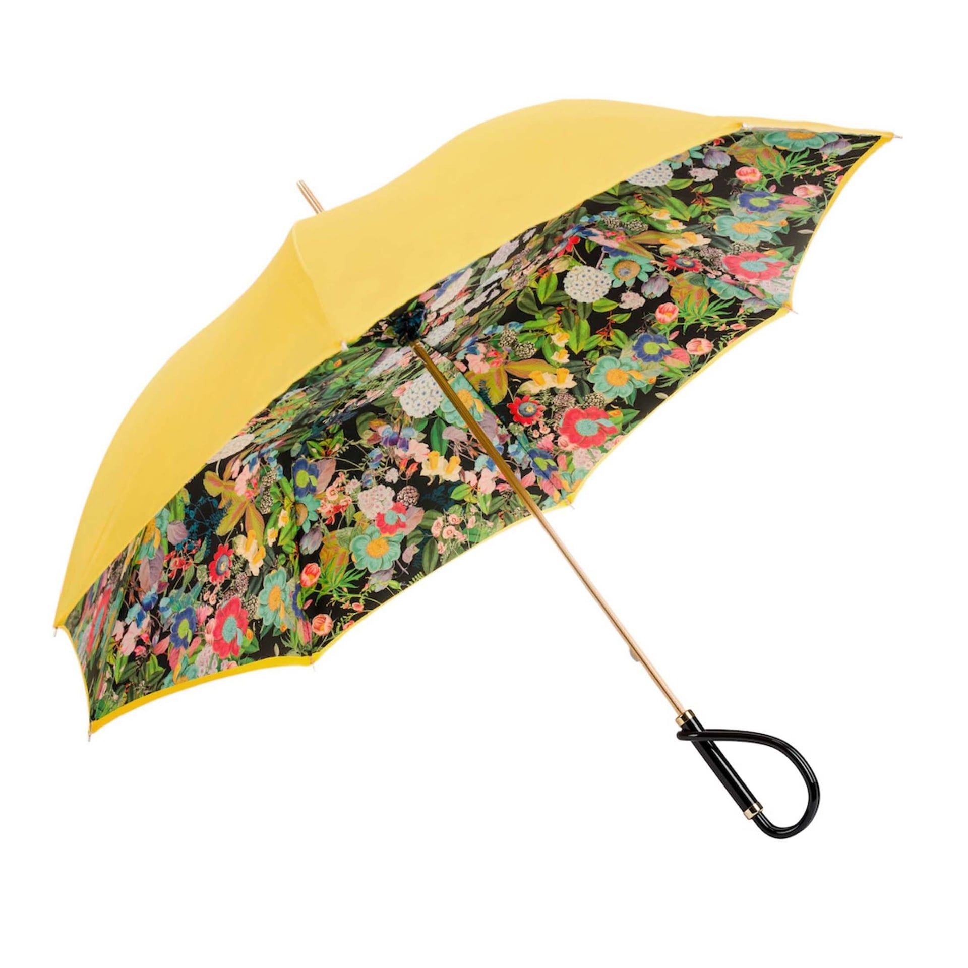 PASOTTI Ombrello Da Donna Classic Giallo Interno Floreale  189*5L011-1*A