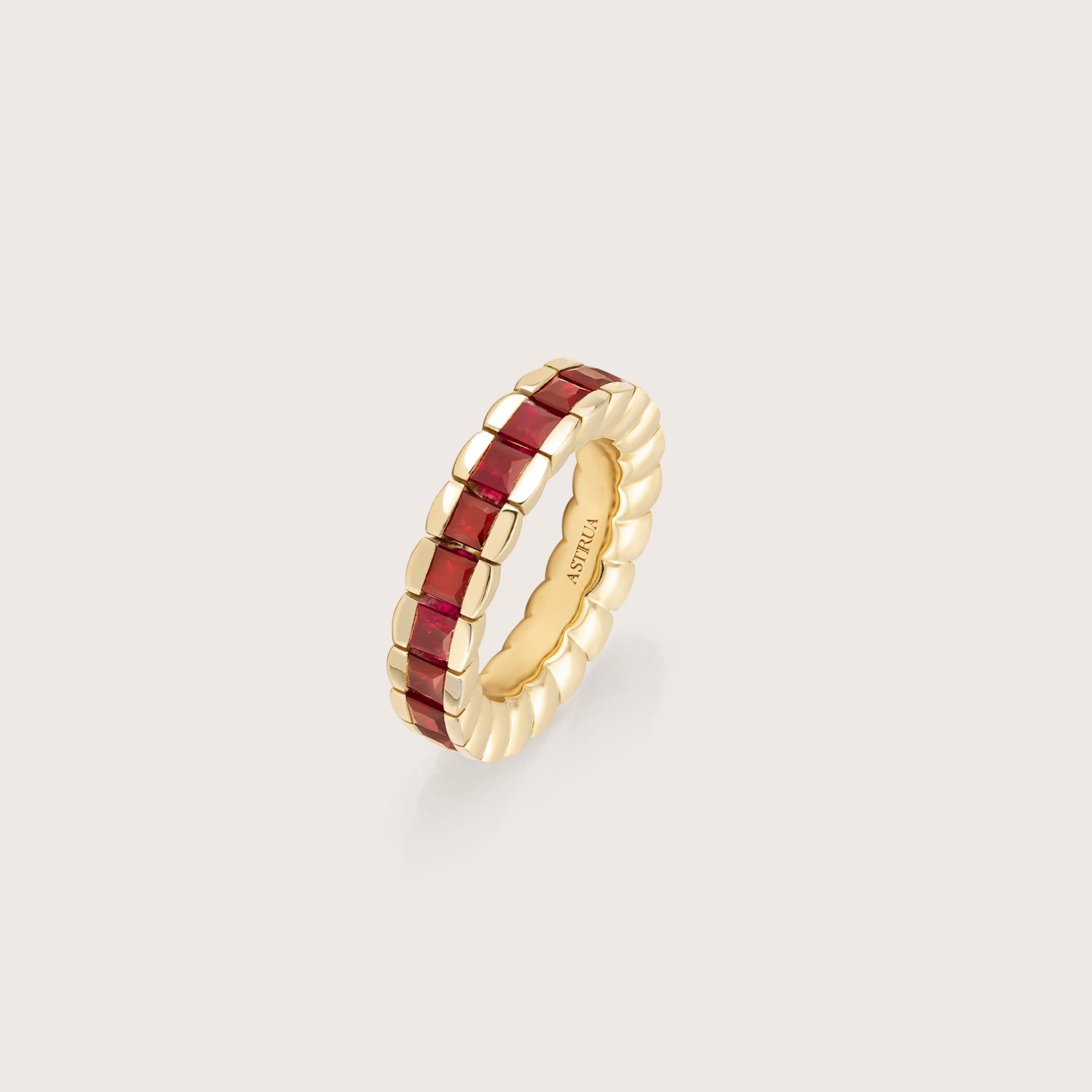 ASTRUA Anello Petali, Oro Giallo, Rubini  PE189KTRP.2,85