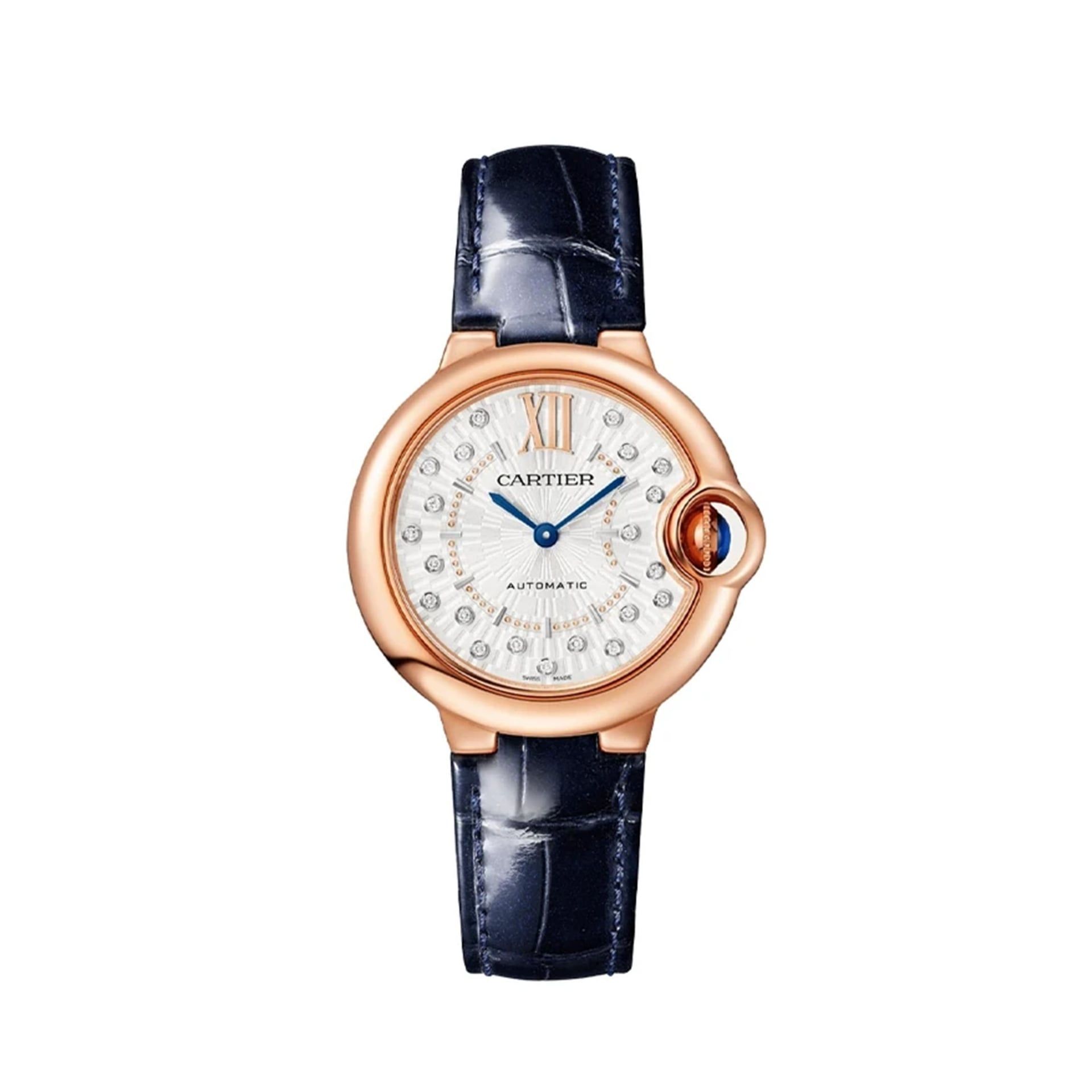 CARTIER Ballon Bleu De Cartier, Oro Rosa, Pelle 33 MM WGBB0052