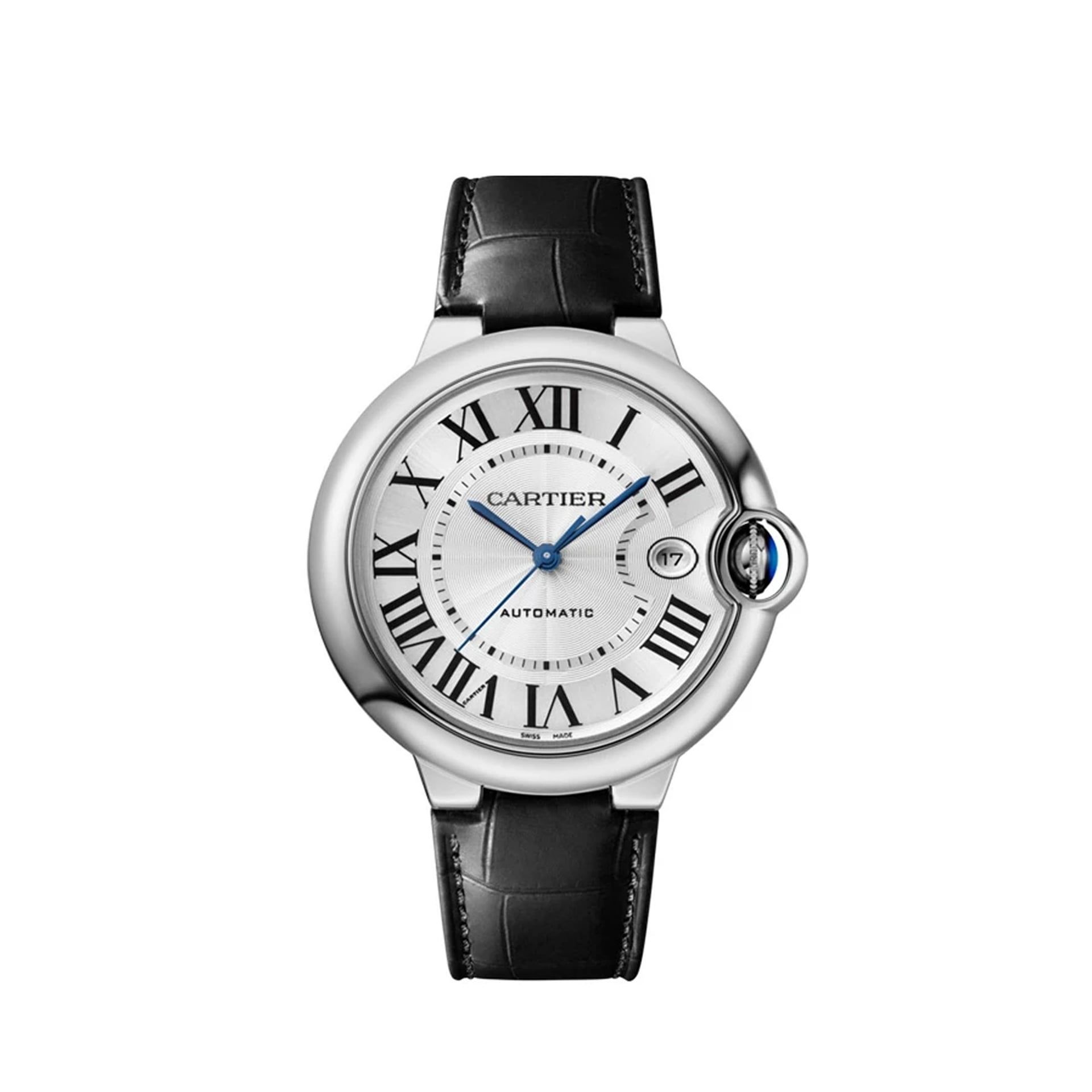 CARTIER Ballon Bleu De Cartier, Acciaio, Pelle 40 MM WSBB0039