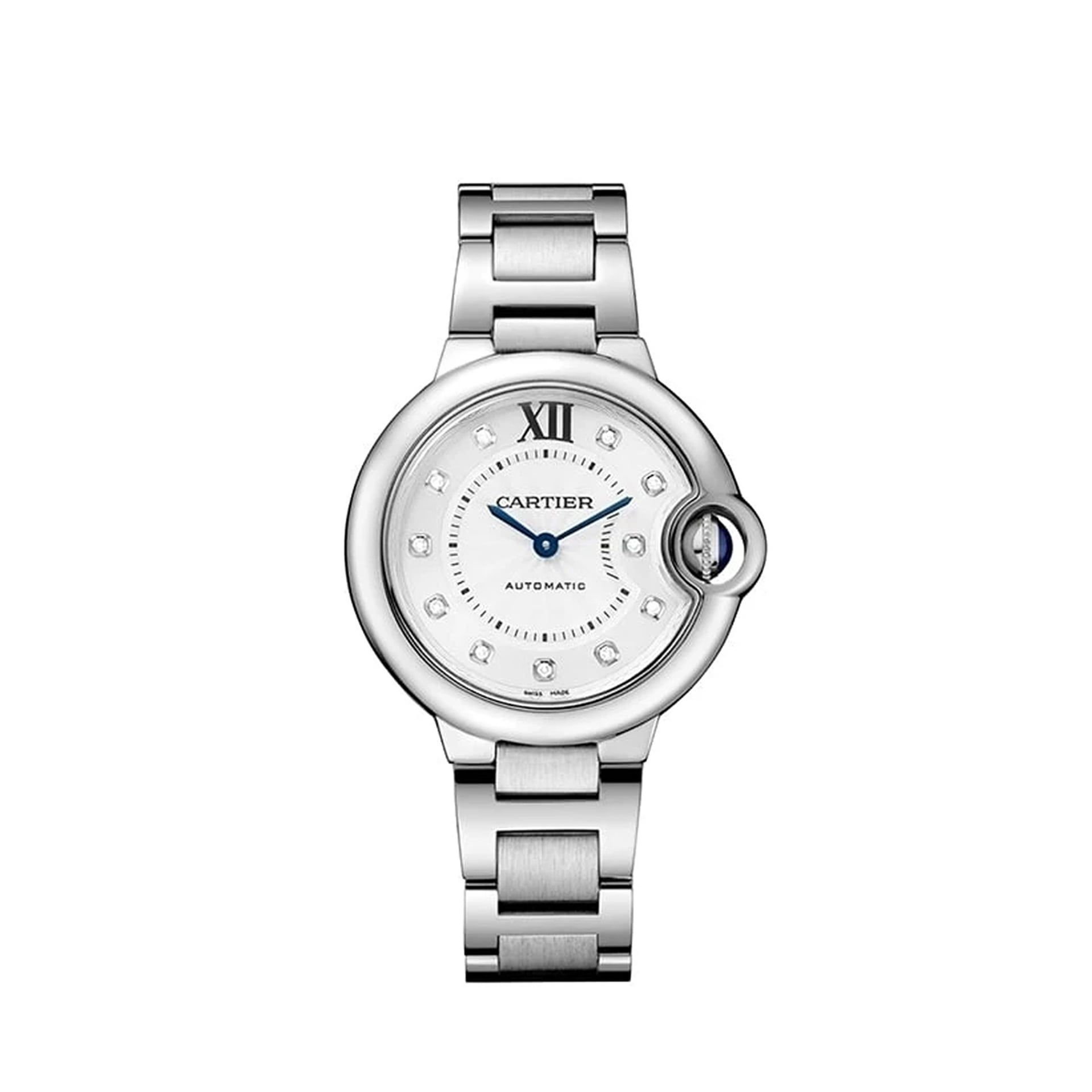 CARTIER Ballon Bleu De Cartier, Acciaio, Diamanti 33 MM W4BB0021