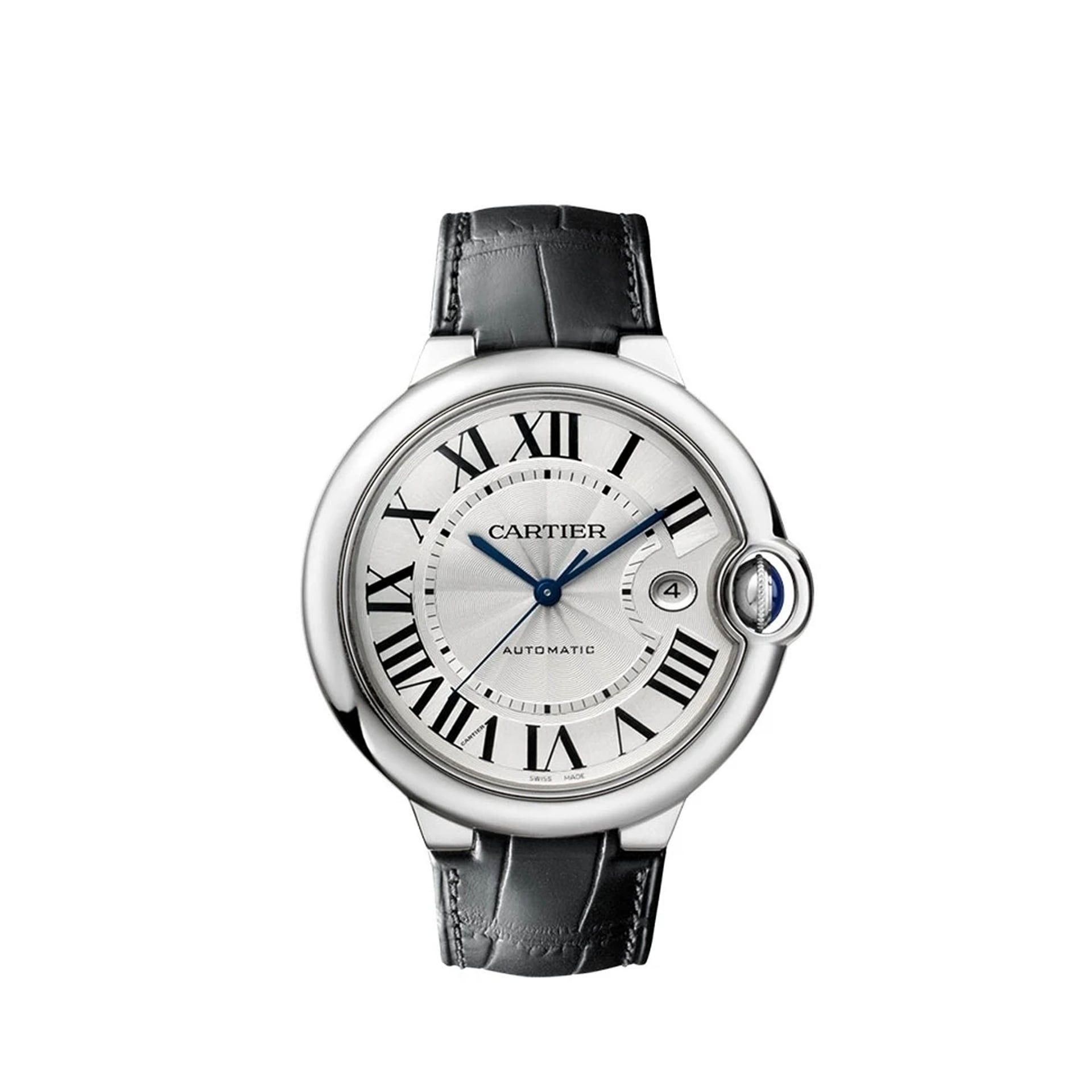 CARTIER Ballon Bleu De Cartier, Acciaio, Pelle 42 MM WSBB0026