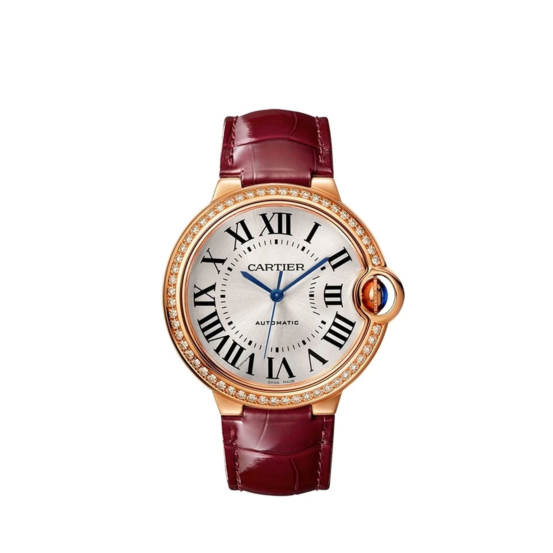 CARTIER Ballon Bleu De Cartier, Oro Rosa, Pelle, Diamanti 36 MM WJBB0034