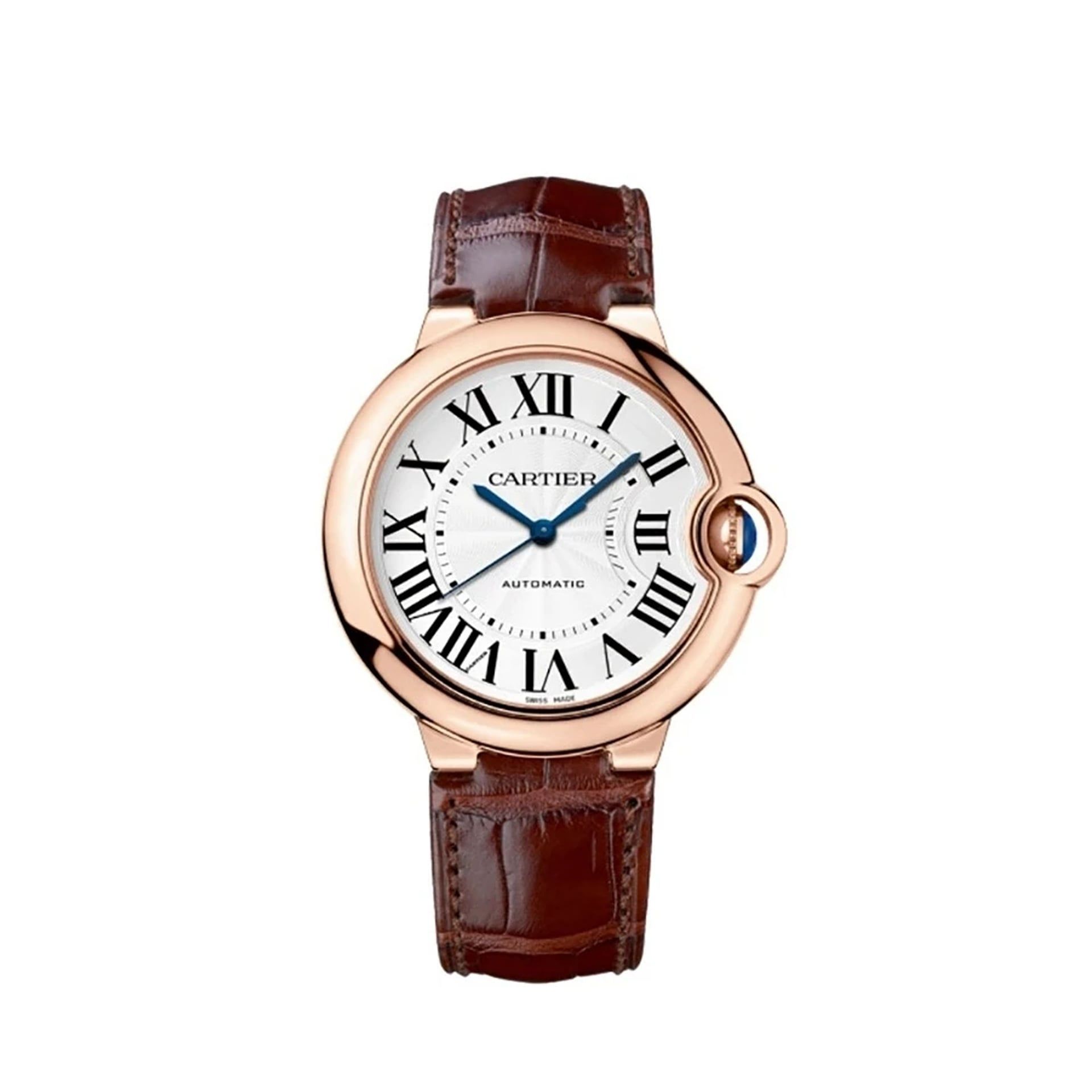 CARTIER Ballon Bleu De Cartier, Oro Rosa, Pelle, Zaffiro 36 MM WGBB0009