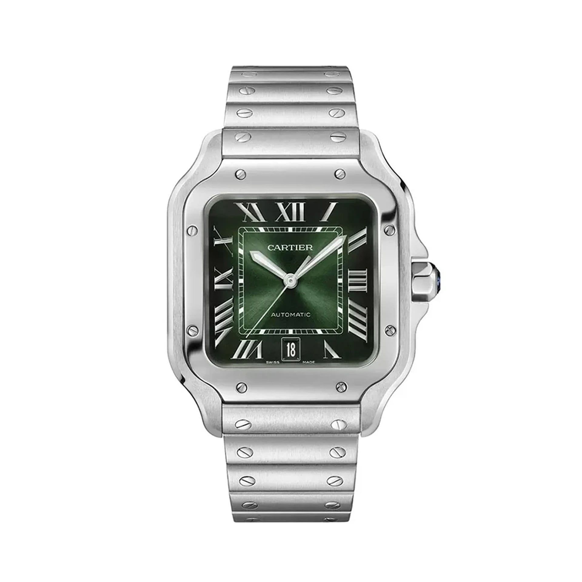 CARTIER Santos De Cartier Modello Grande, Acciaio 39,8 x 47,4 MM WSSA0062