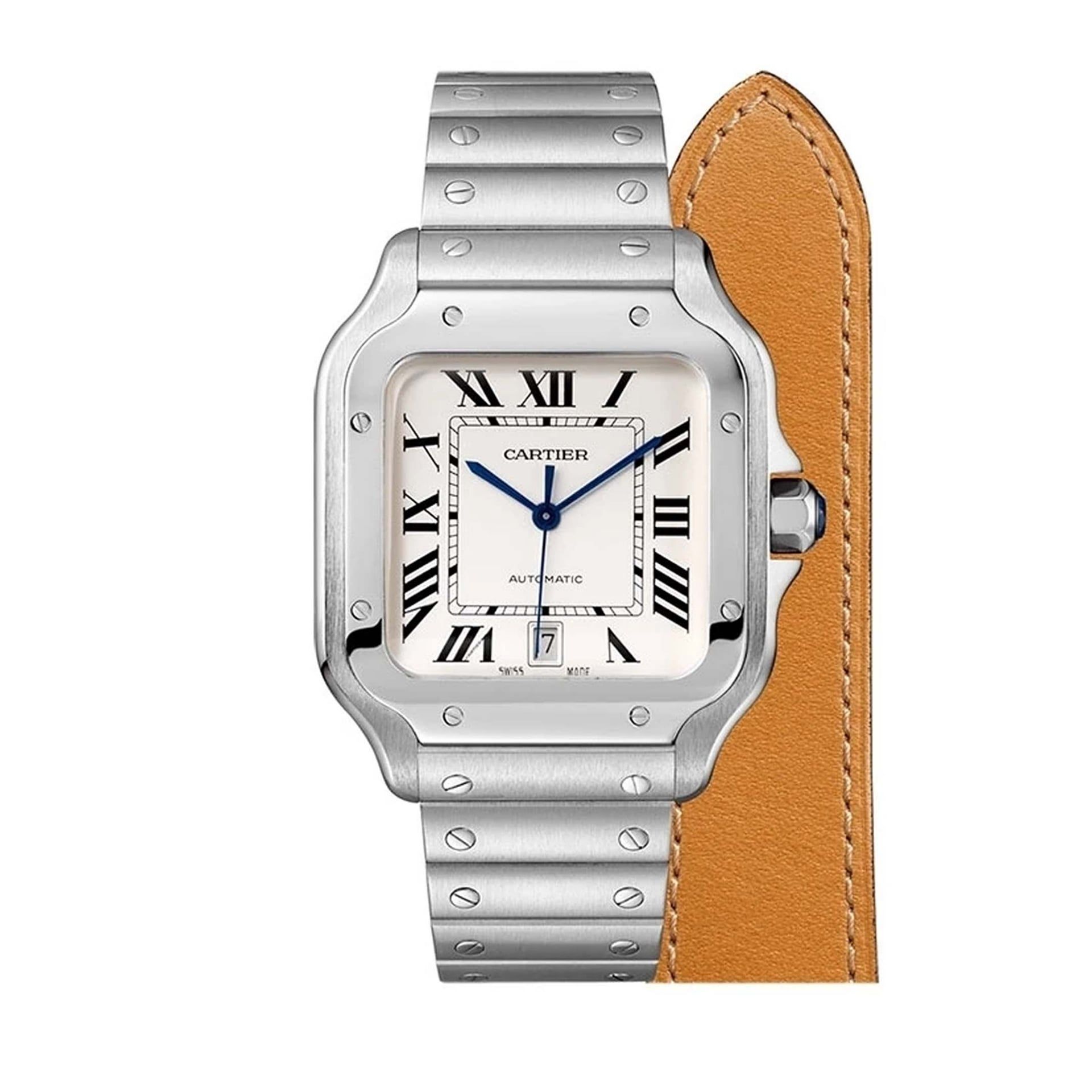CARTIER Santos De Cartier Modello Grande, Acciaio 39,8 MM WSSA0018