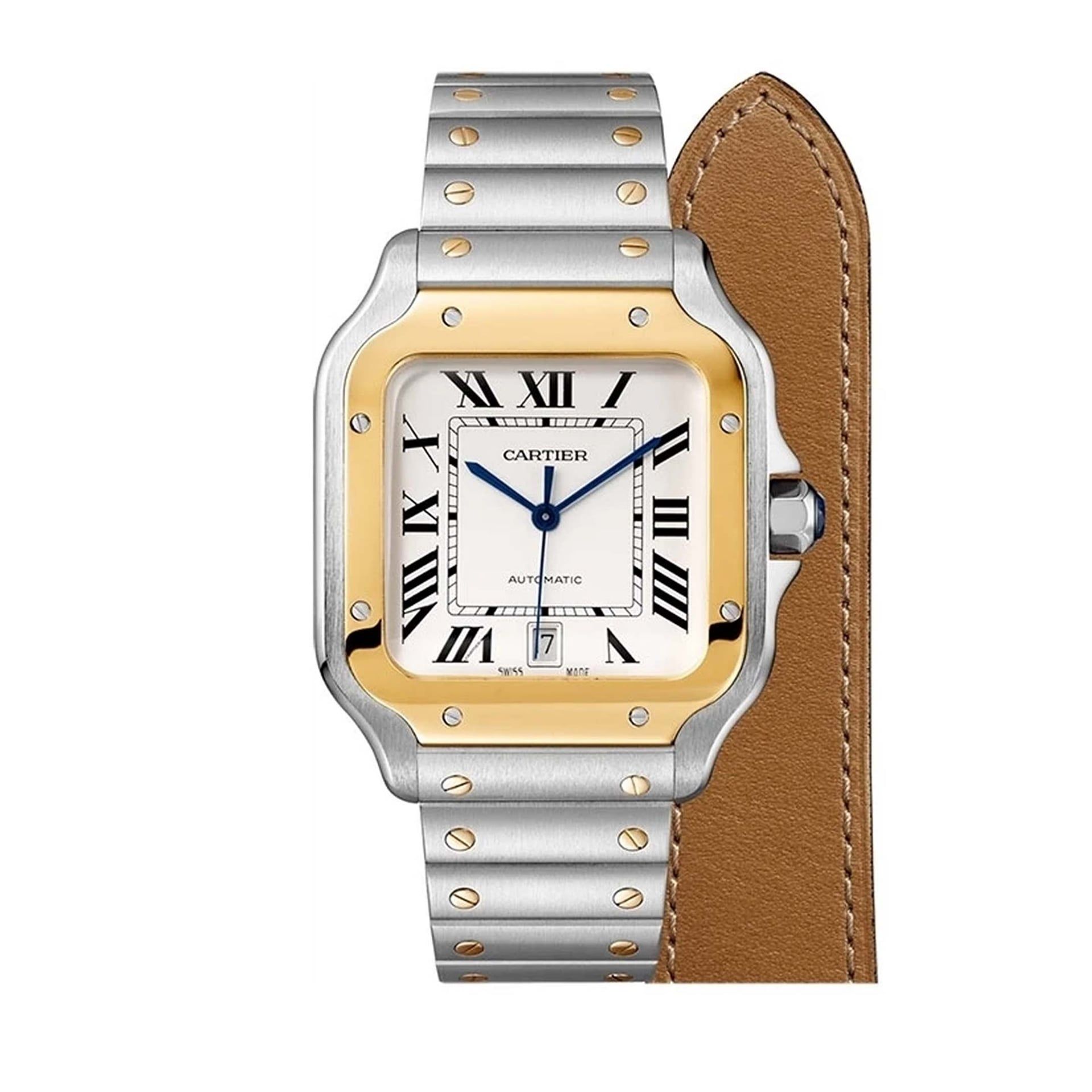 CARTIER Santos De Cartier Modello Grande, Oro e Acciaio 39.8 MM W2SA0009