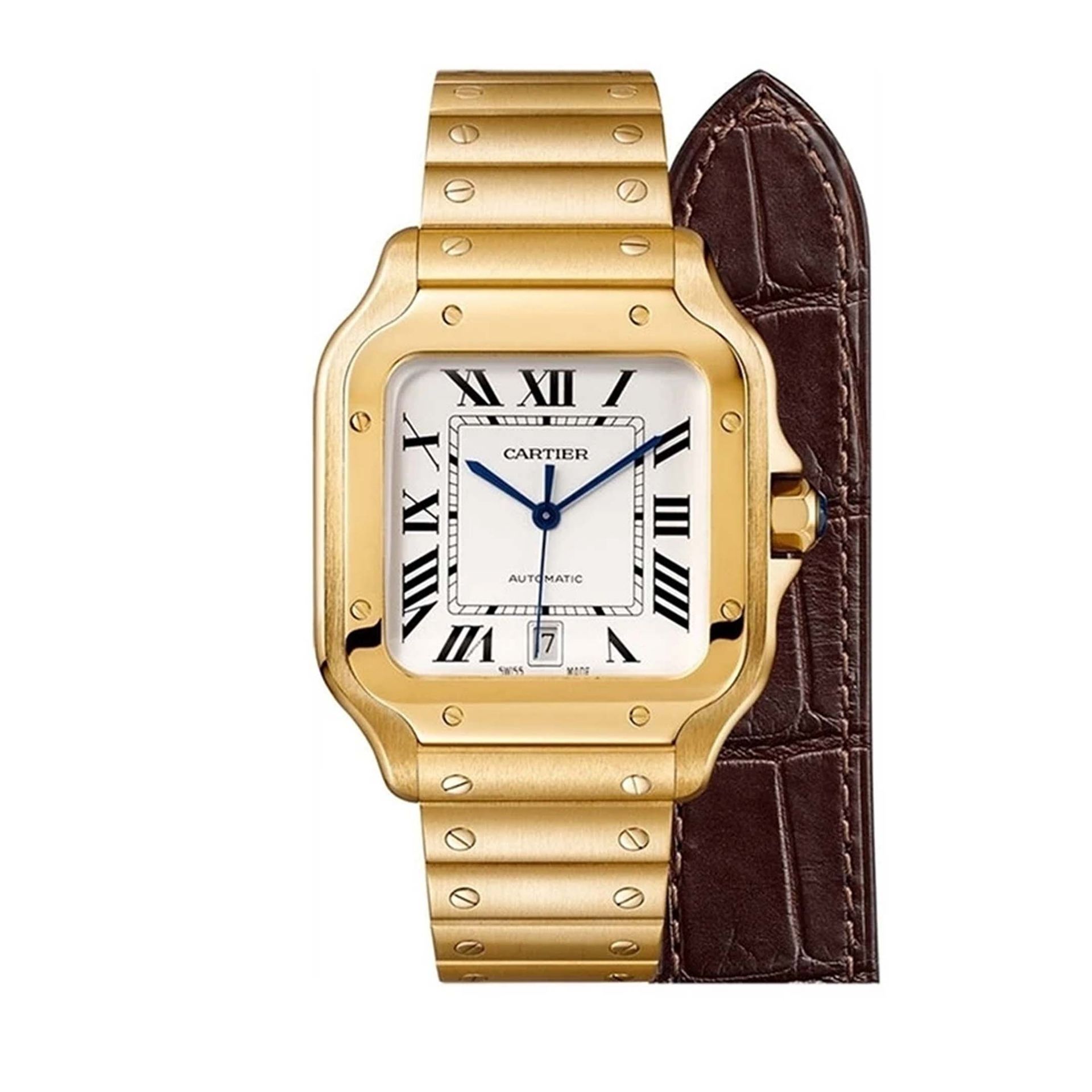 CARTIER Santos De Cartier Modello Grande, Oro Giallo 39,8 MM WGSA0029