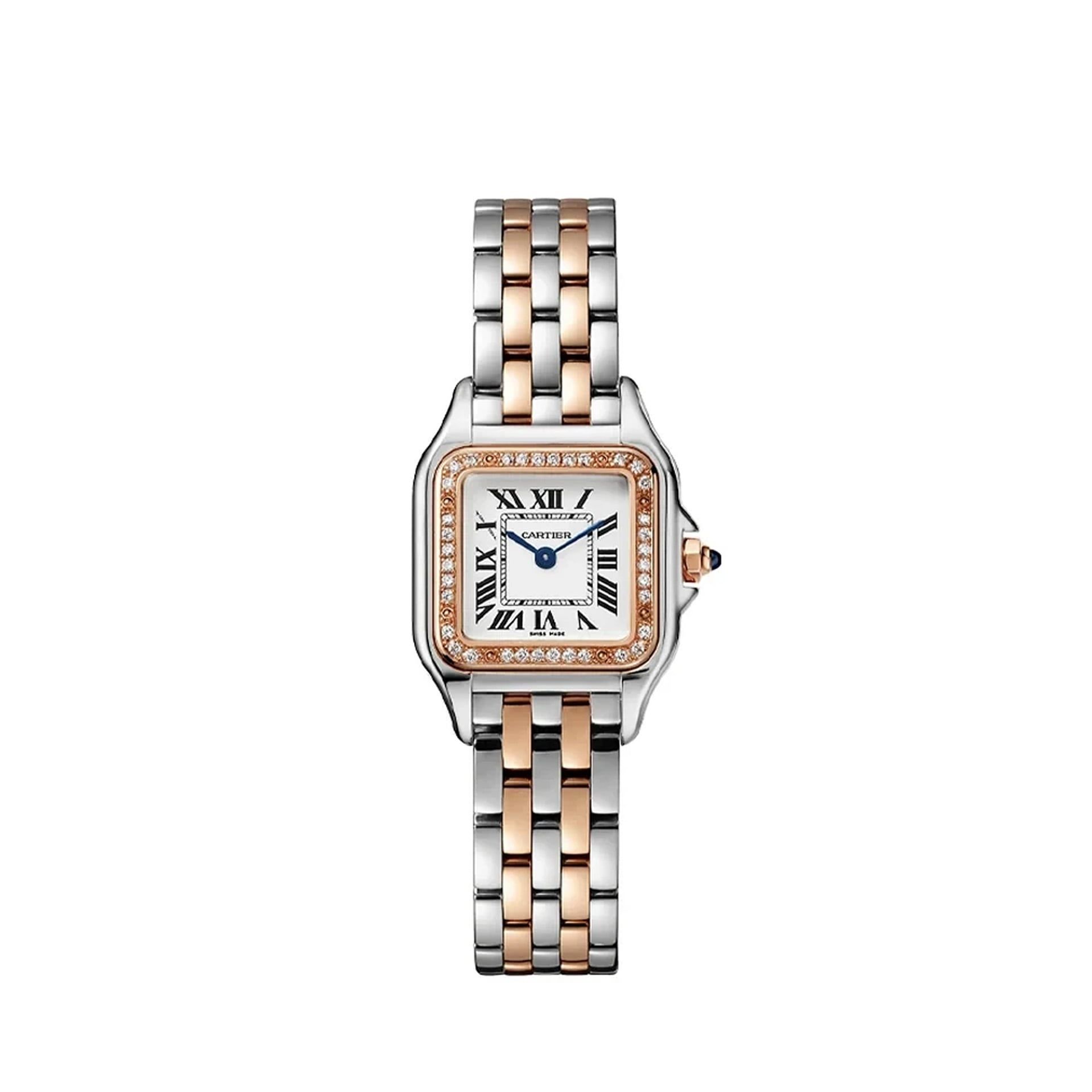 CARTIER Panthère De Cartier Modello Piccolo, Oro Rosa E Acciaio, Diamanti 22 X 30 MM W3PN0006
