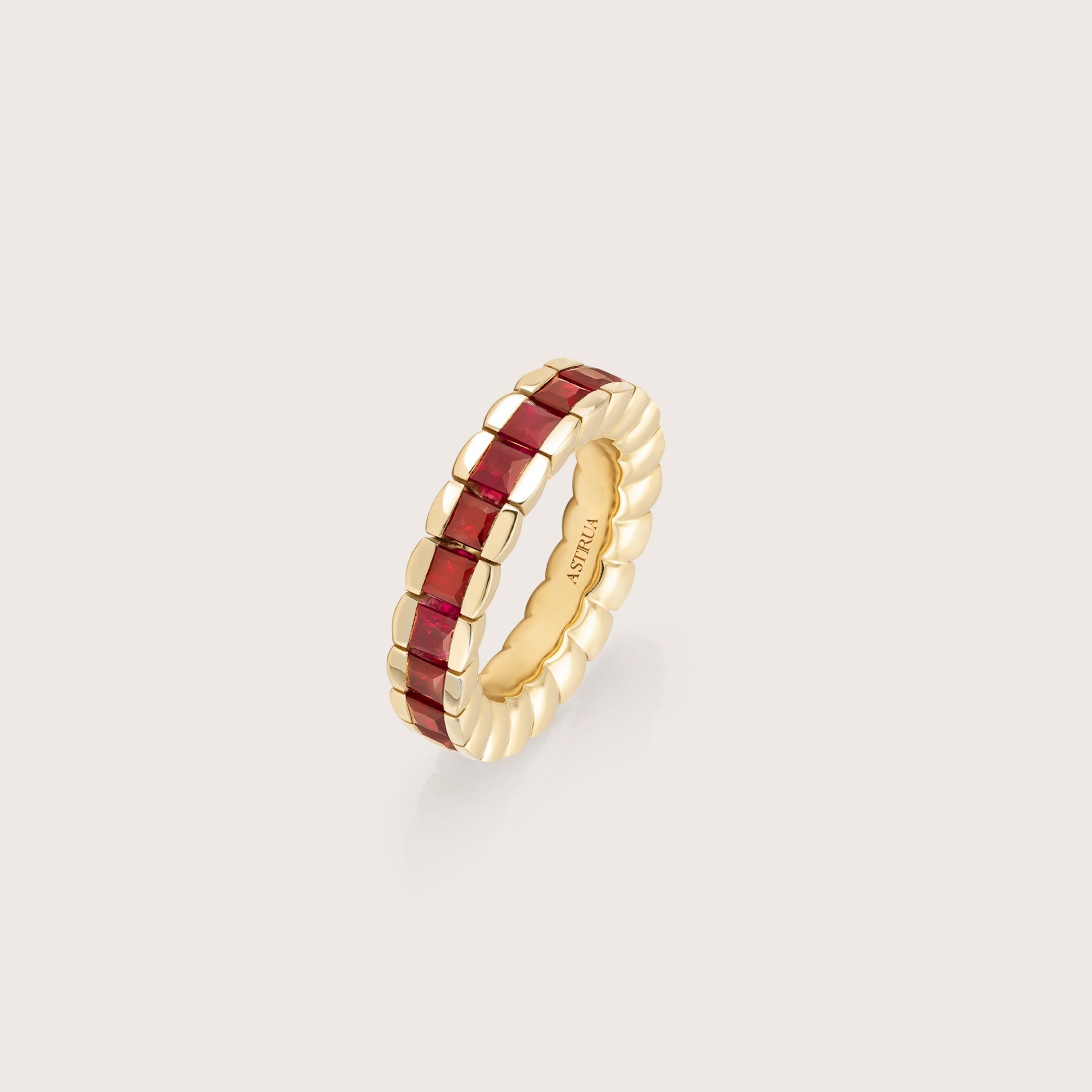ASTRUA Anello Petali, Oro Giallo, Rubini  PE189KTRP.2,85
