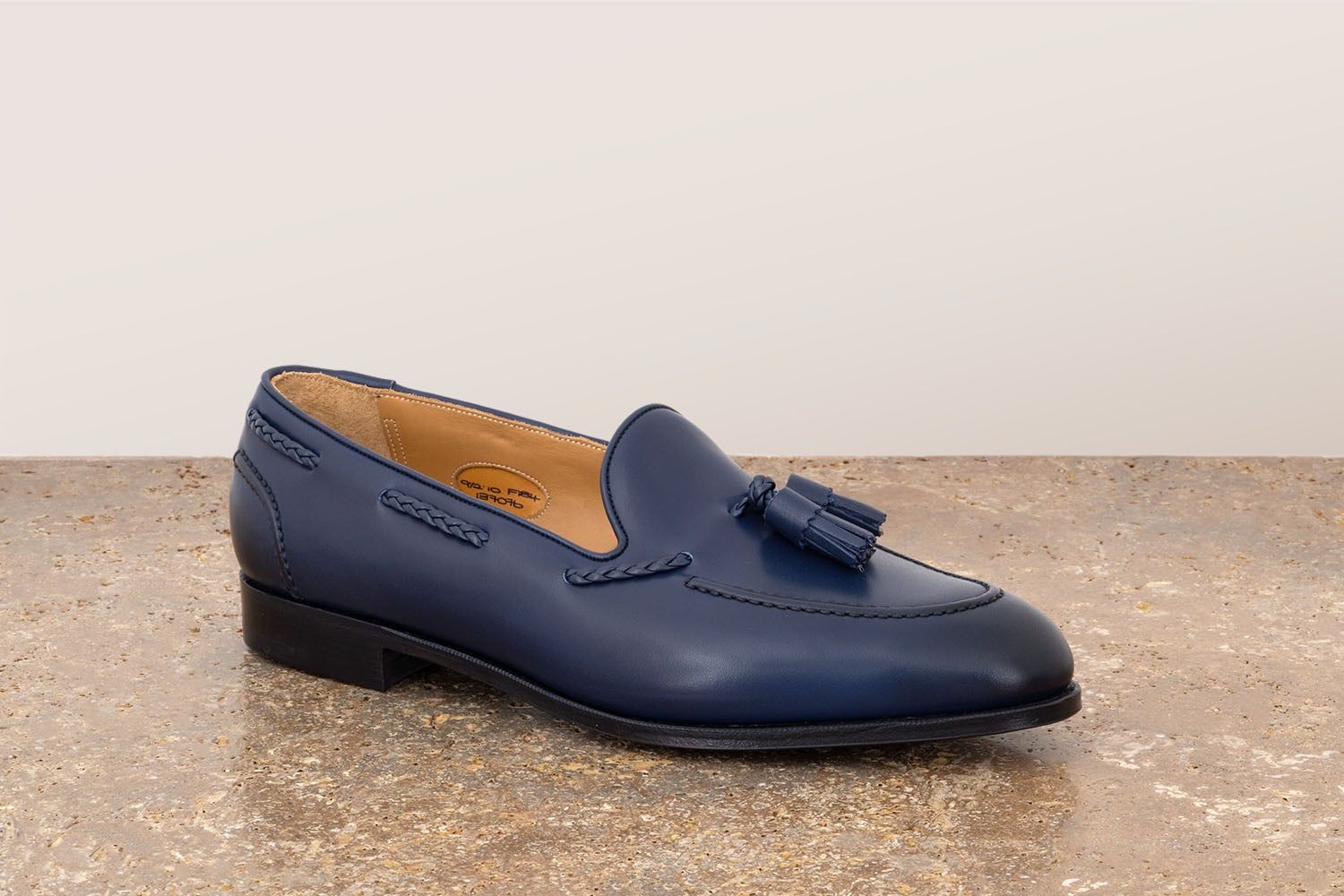 EDWARD GREEN Belgravia - Mocassino Con Nappine - Navy Antique  
