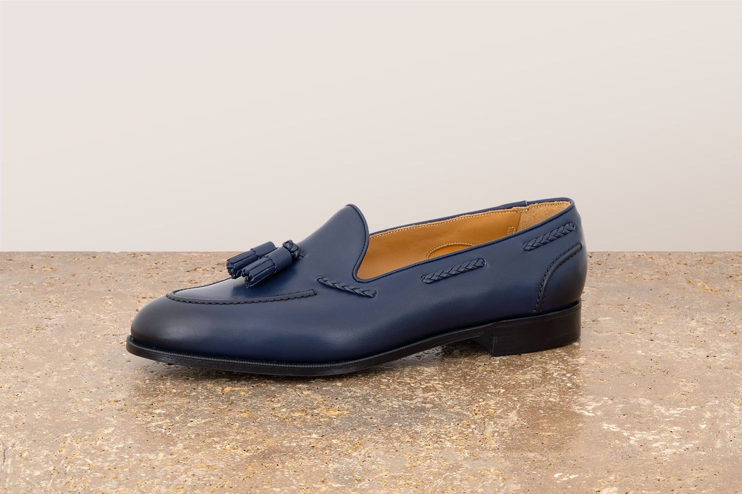 EDWARD GREEN Belgravia - Mocassino Con Nappine - Navy Antique  