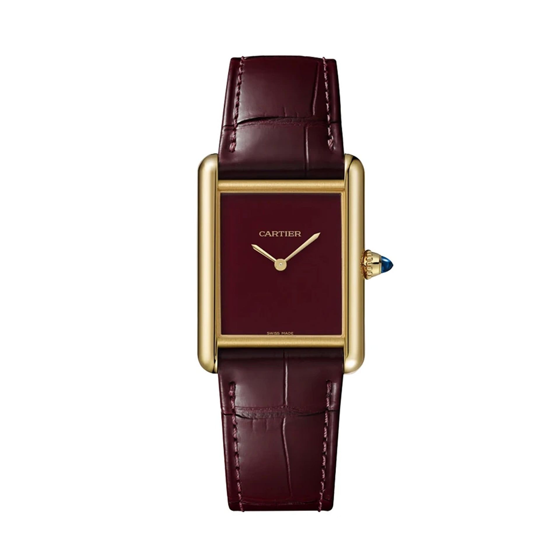 CARTIER Tank Louis Cartier Modello Grande, Oro Giallo, Pelle 33.7 x 25.5 MM WGTA0190