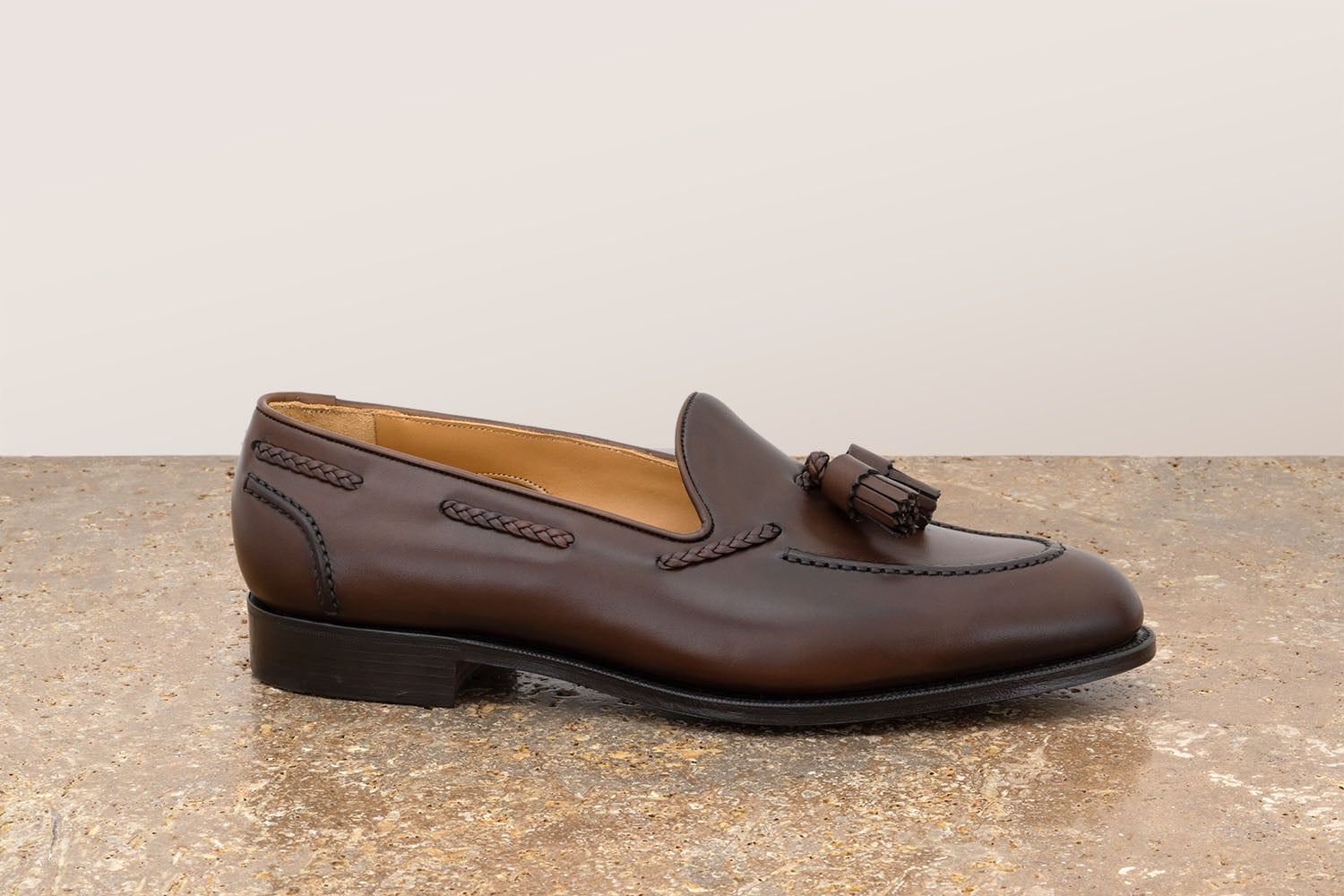EDWARD GREEN Belgravia - Mocassino Con Nappine - Dark Oak Antique  BELGRAVIA