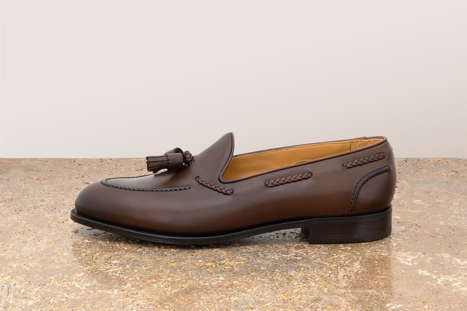 EDWARD GREEN Belgravia - Mocassino Con Nappine - Dark Oak Antique  BELGRAVIA