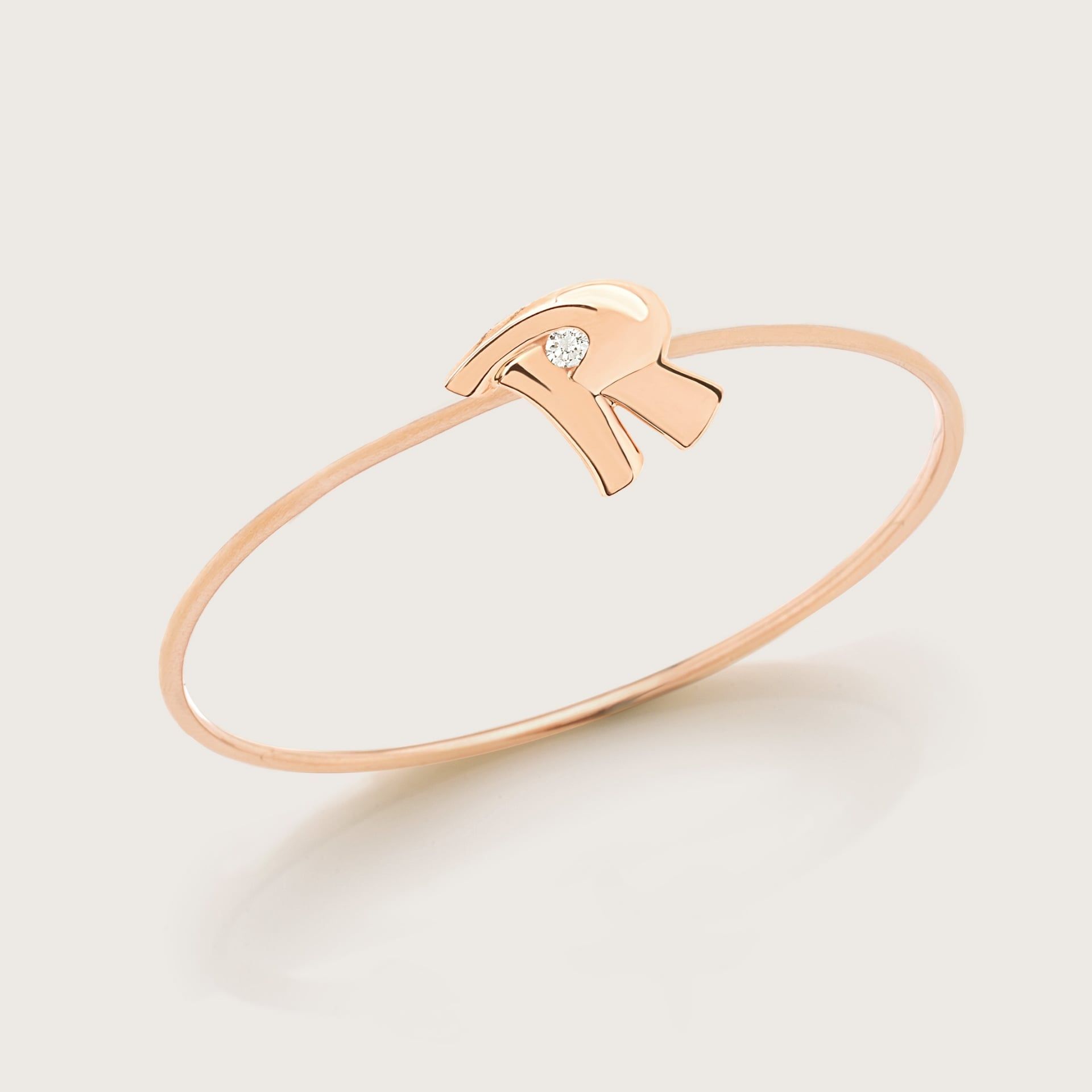 ASTRUA Bracciale "R" C'Est Moi, Oro Rosa, Diamante  CM85DBCNS.PMR
