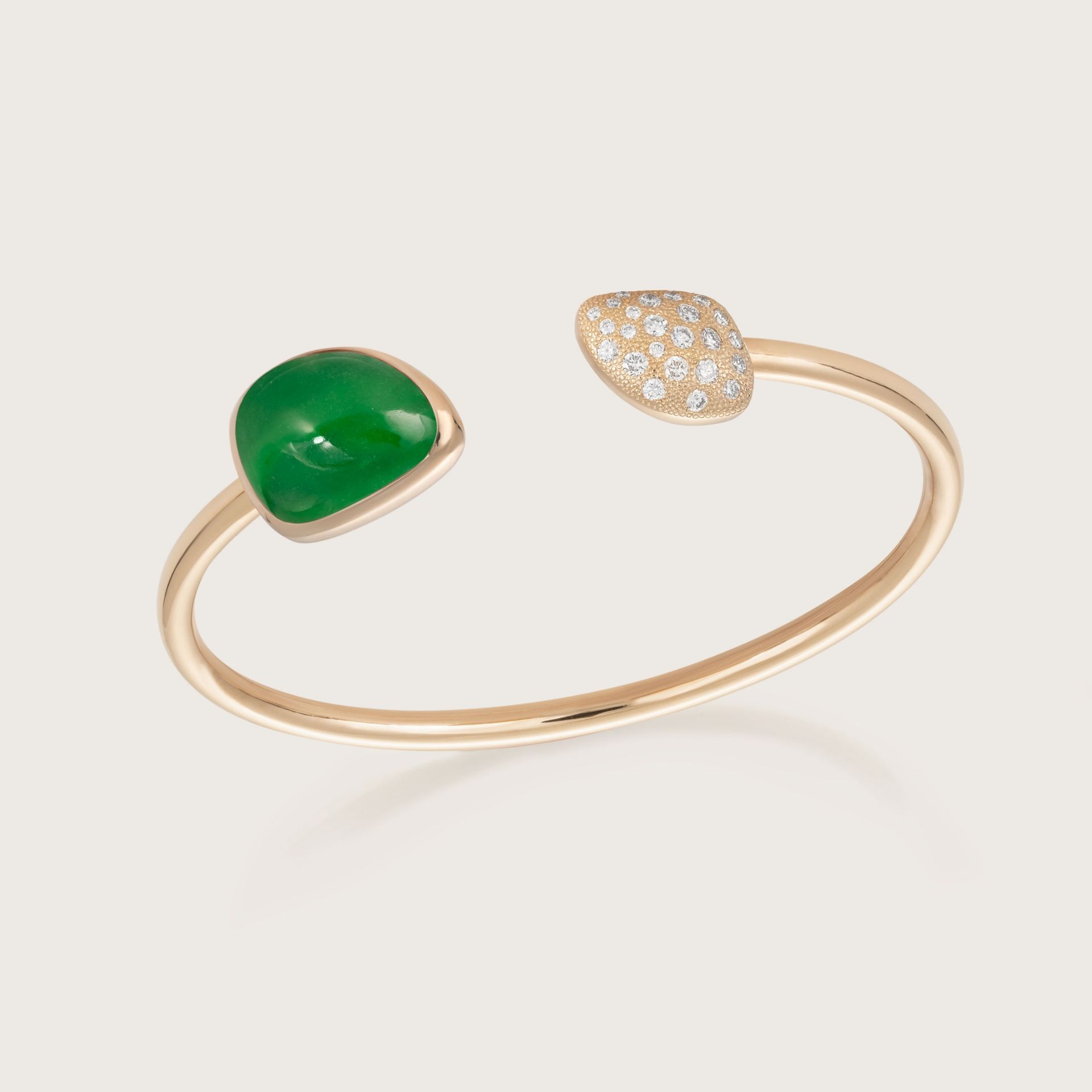 ASTRUA Bracciale Mykonos, Oro Rosa, Diamanti, Giada  MI85PDCGIVESCN.M
