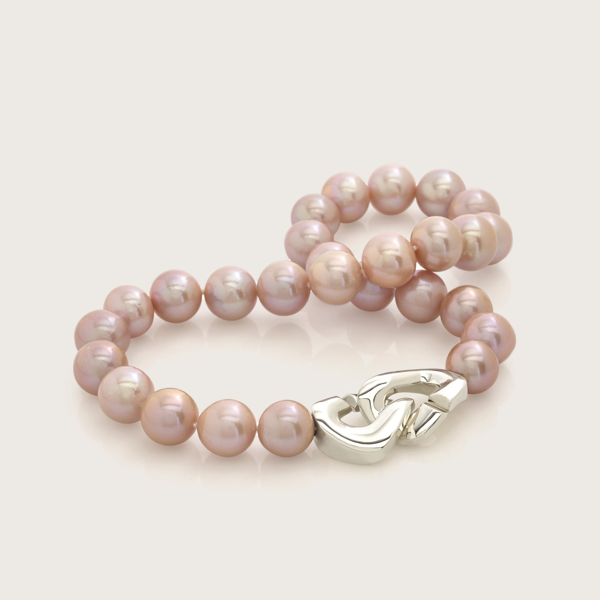 ASTRUA Collana Diva, Perle Freshwater, Oro Bianco  DI699KTGRO-PFWMC12-15
