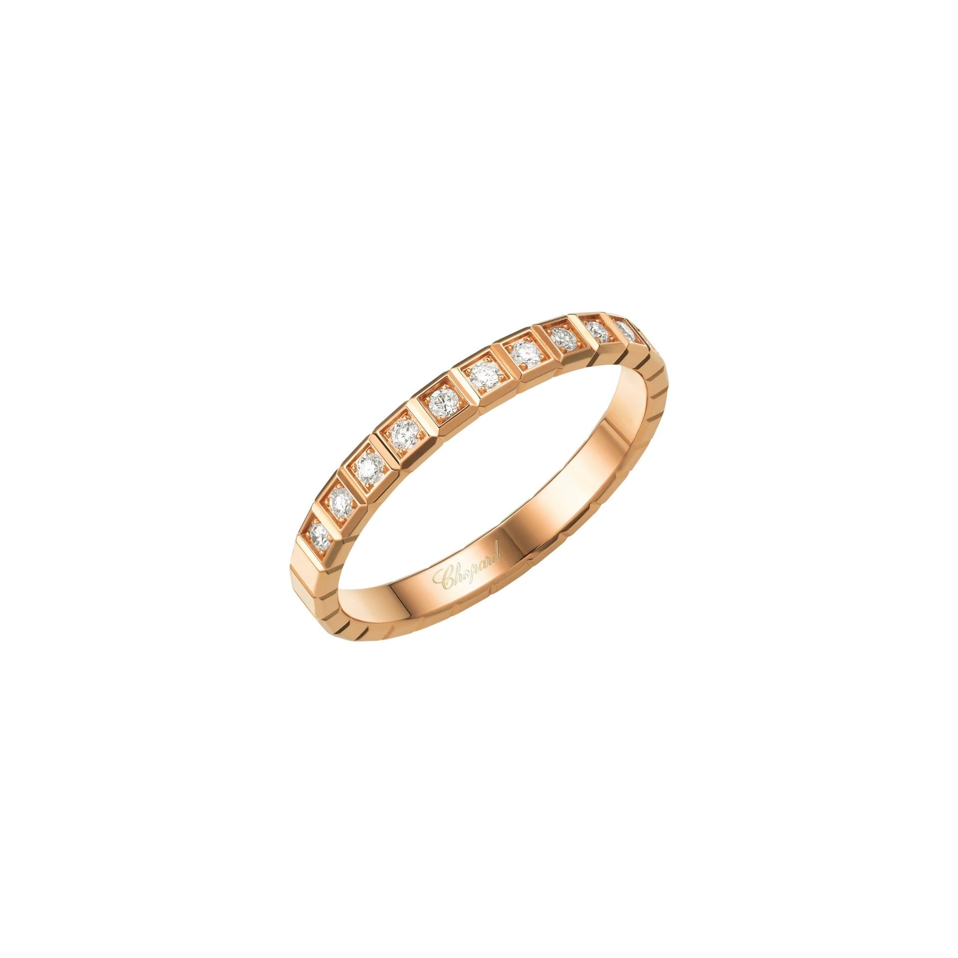CHOPARD Anello Ice Cube Mini Semi-Pavé  @827702-5259