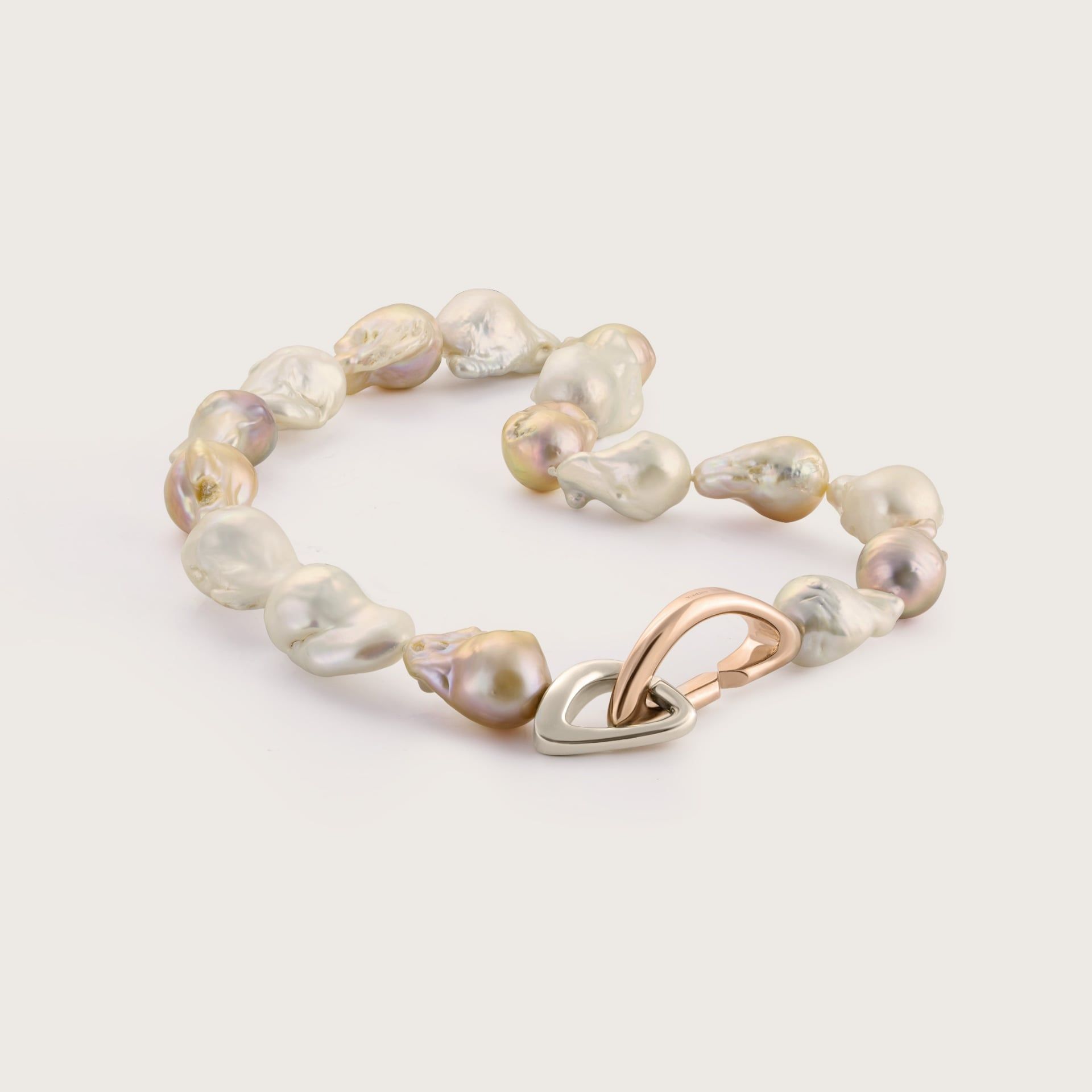 ASTRUA Collana Diva, Perle Barocche, Oro Rosa e Oro Bianco  DI6599KT.LM-PBAR