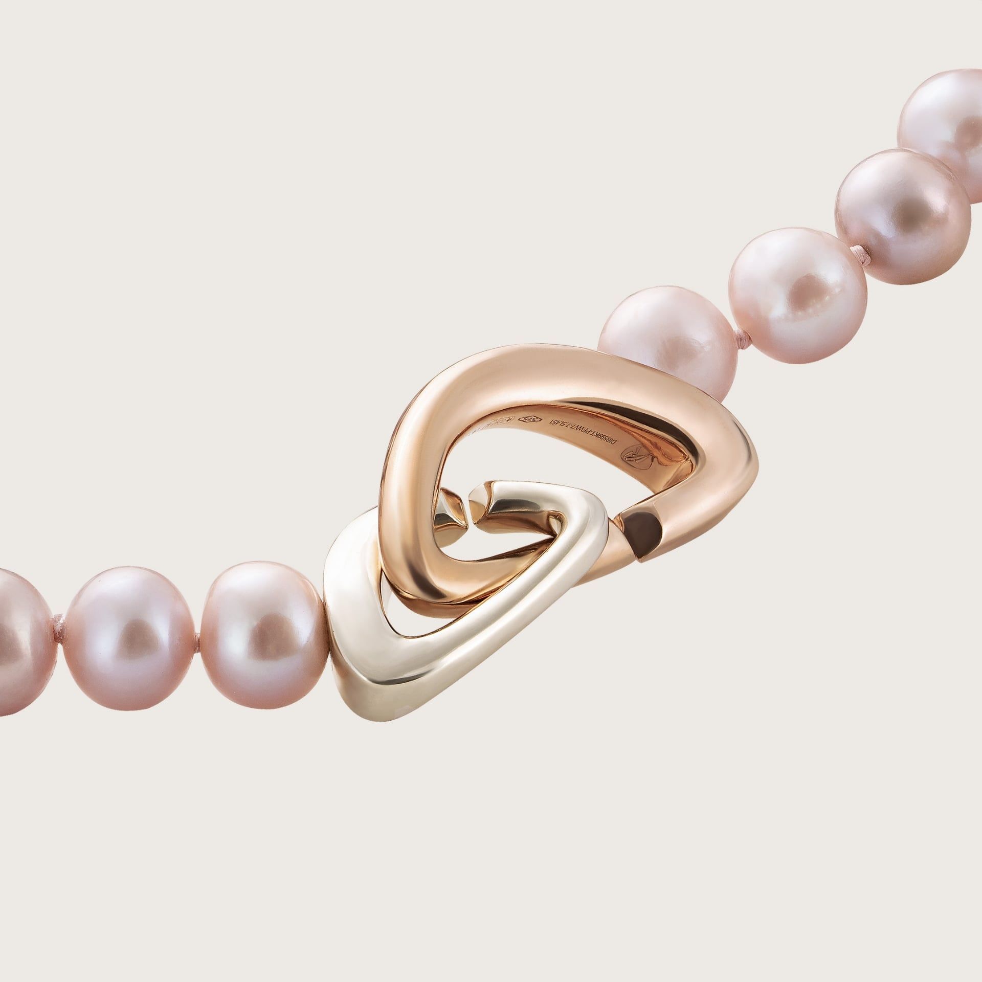 ASTRUA Collana Diva, Perle Freshwater, Oro Rosa e Oro Bianco  DI6599KT-PFWV7-7,5