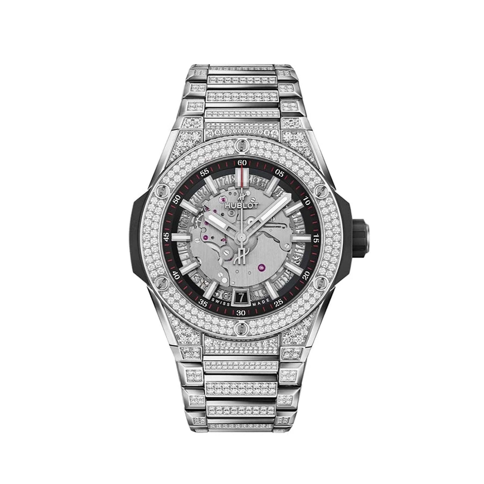 HUBLOT Big Bang Integrated Time Only Titanium Pavé 40 MM 456.NX.0170.NX.3704