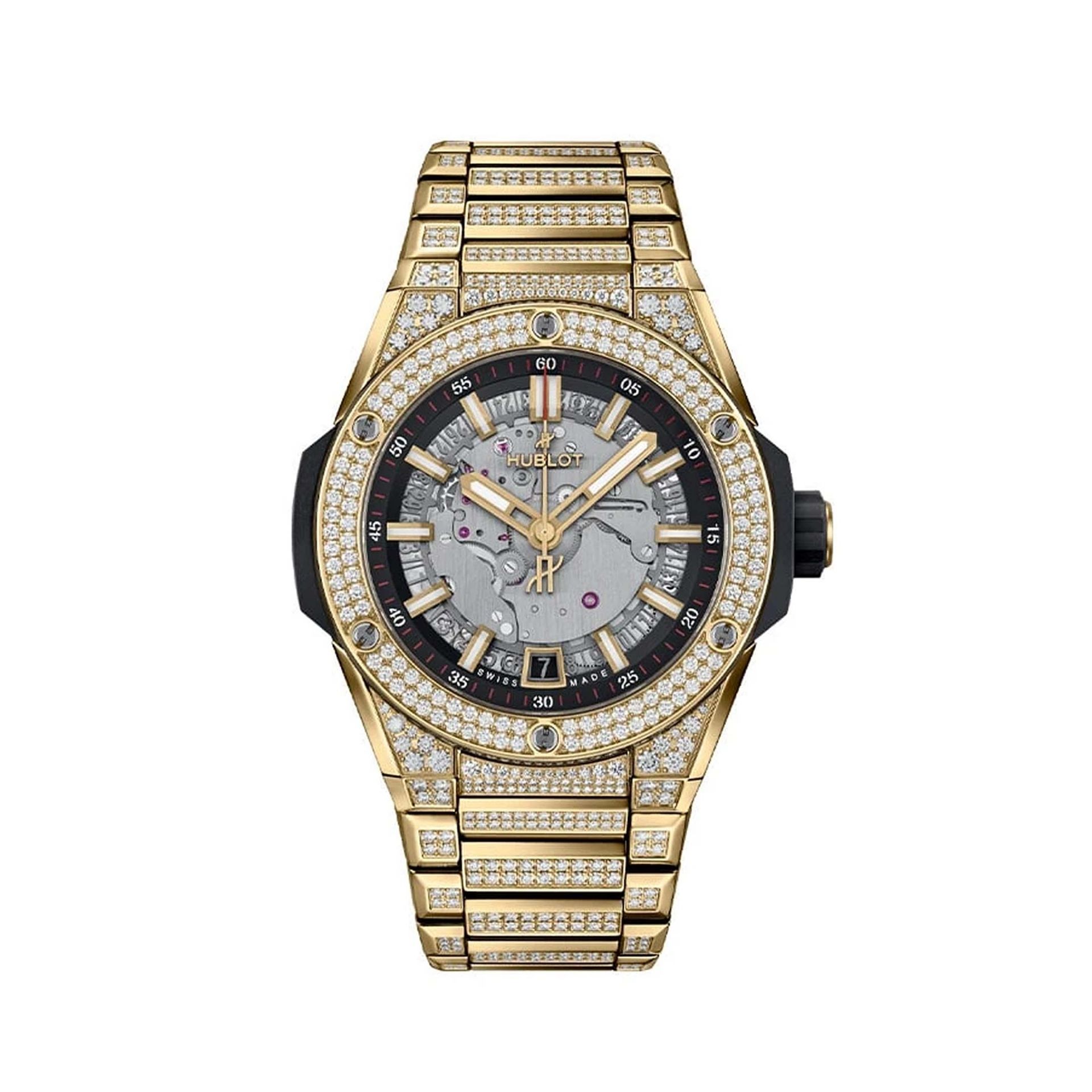 HUBLOT Big Bang Integrated Time Only Yellow Gold Pavé 40 MM 456.VX.0130.VX.3704