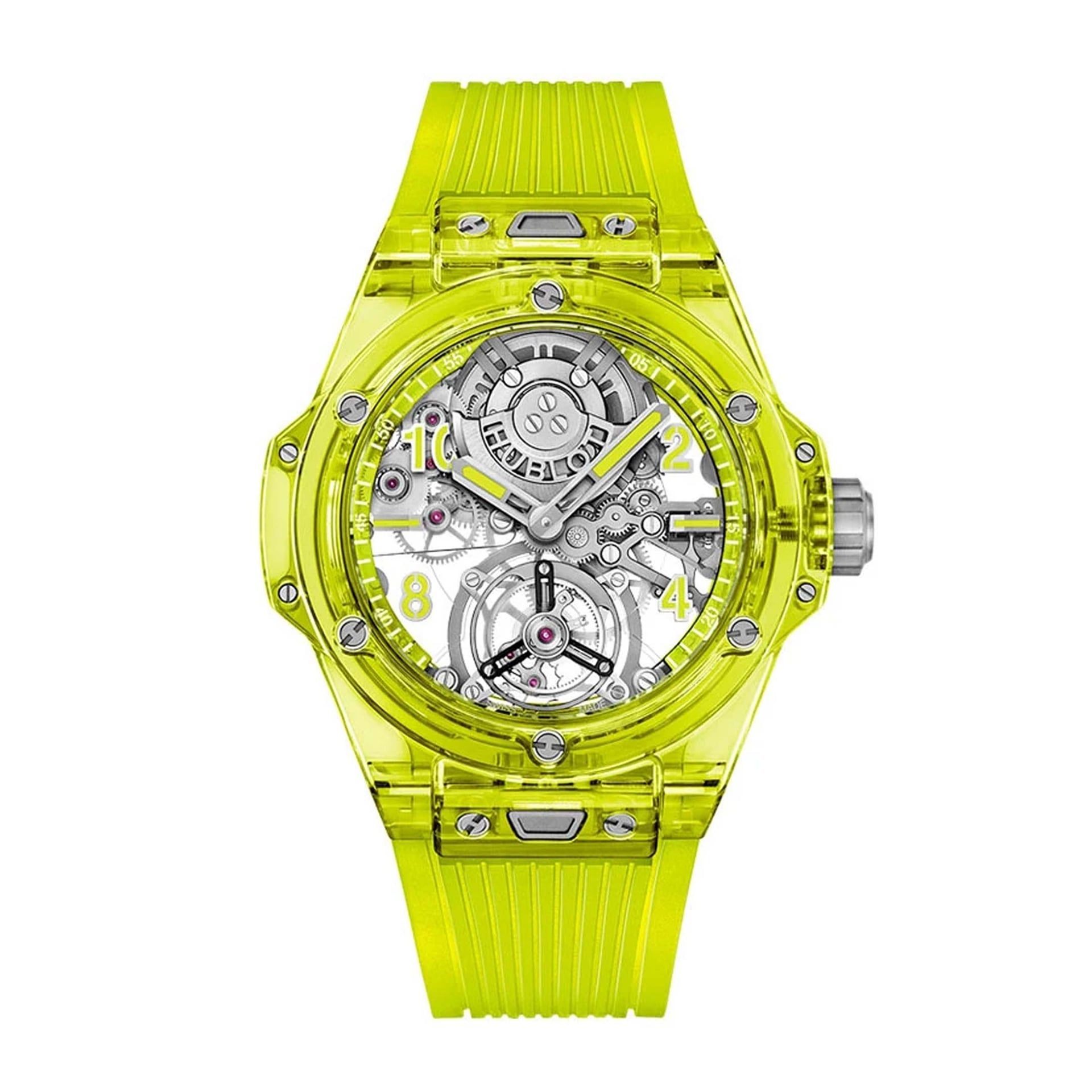 HUBLOT Big Bang Tourbillon Automatic Yellow Neon Saxem 44 MM 429.JY.0120.RT