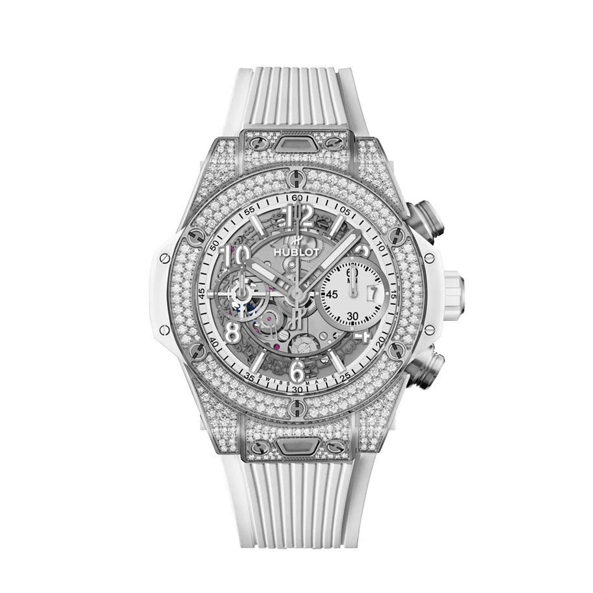 HUBLOT Big Bang Unico Titanium White Pavé 42 MM 441.NE.2011.RW.1704