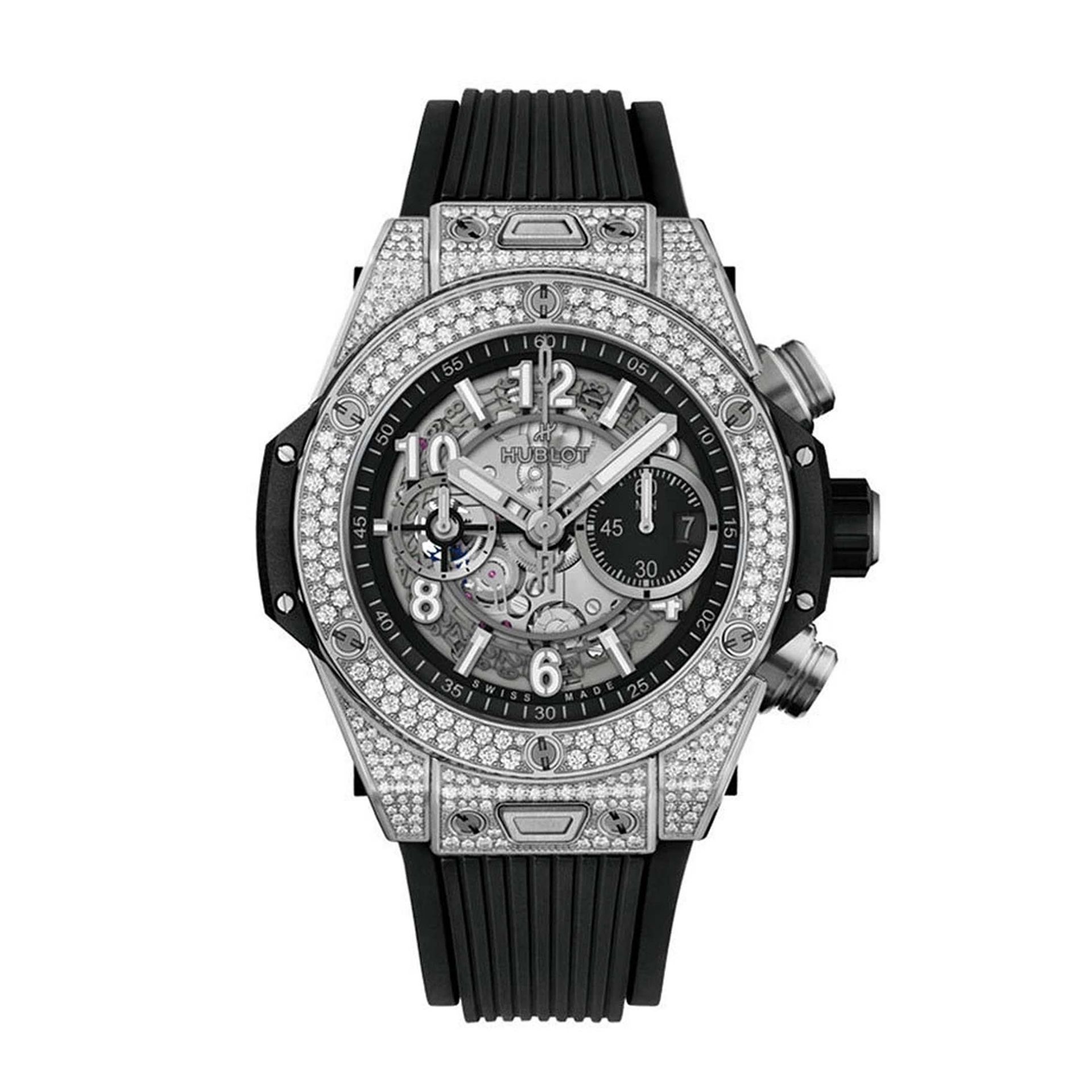 HUBLOT Big Bang Unico Titanium Pave' 44 MM 421.NX.1170.RX.1704