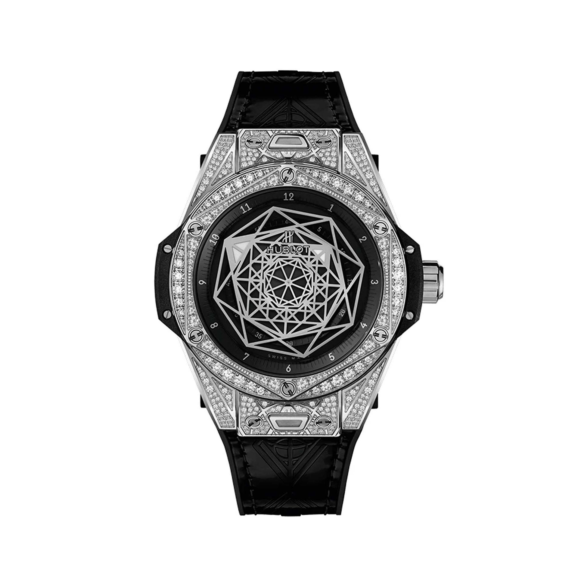 HUBLOT Big Bang Sang Bleu Steel Pavé 39 MM 465.SS.1117.VR.1704.MXM18