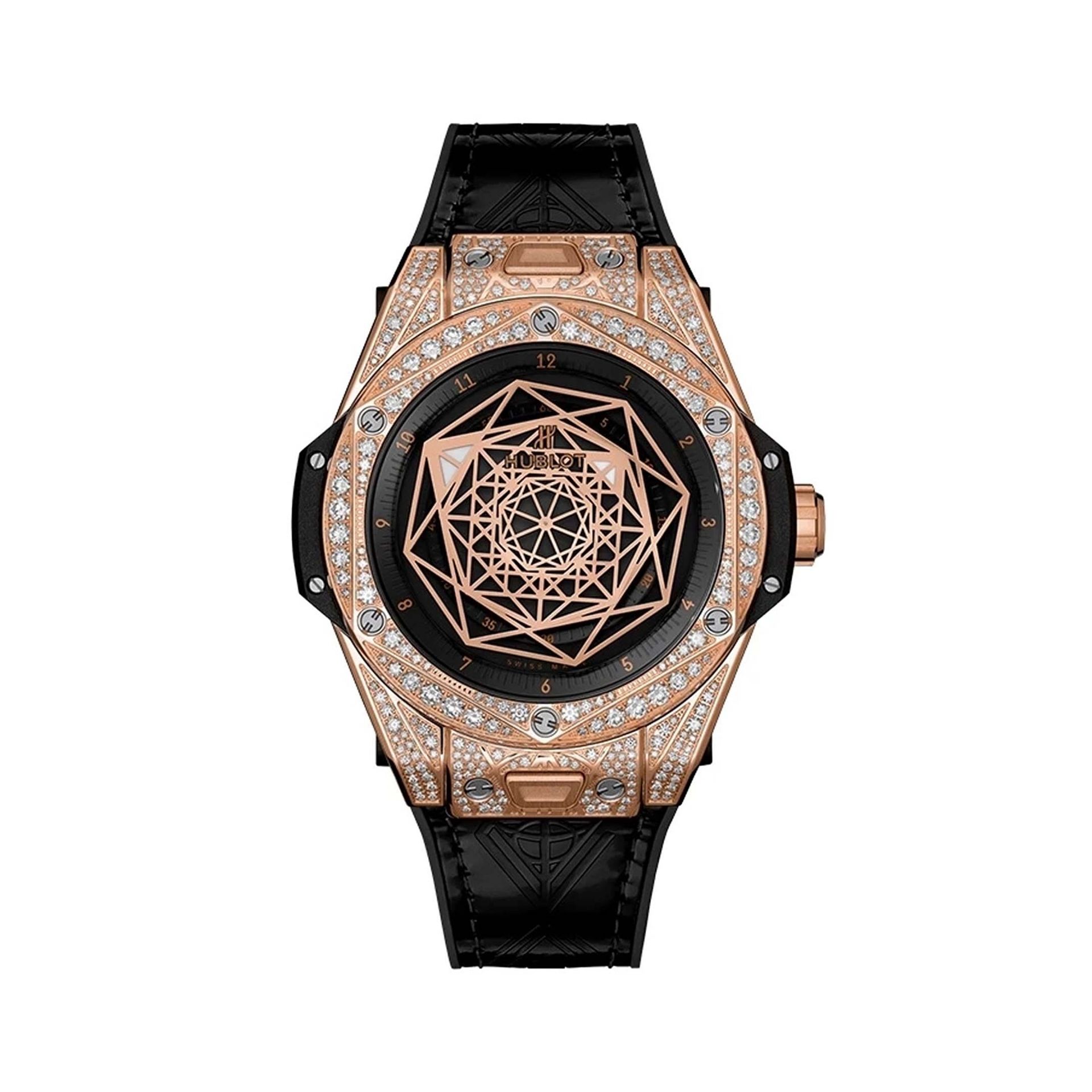 HUBLOT Big Bang Sang Bleu King Gold Pavé 39 MM 465.OS.1118.VR.1704.MXM18