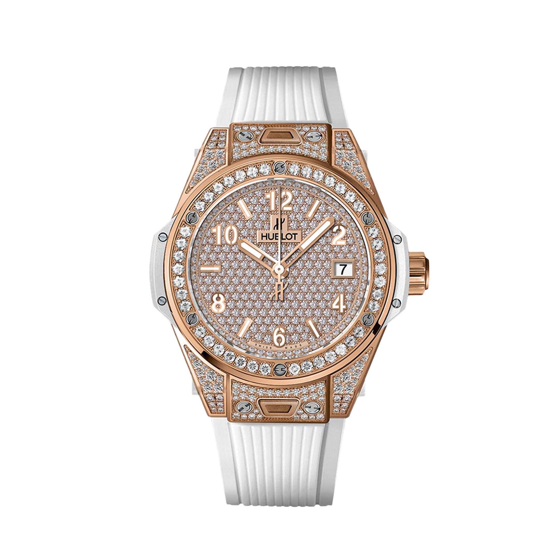 HUBLOT Big Bang One Click King Gold White Full Pavé 39 MM 465.OE.9010.RW.1604