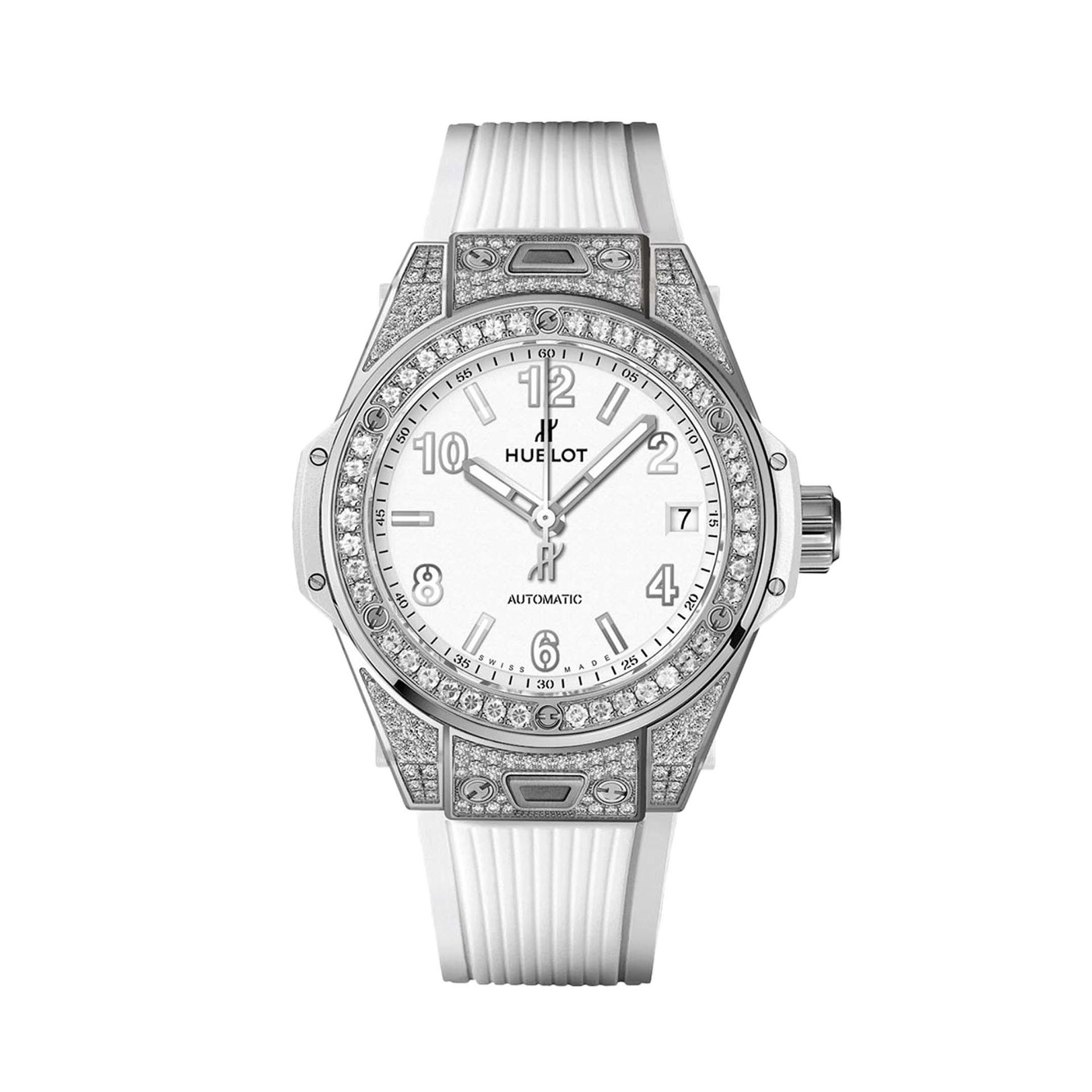 HUBLOT Big Bang One Click Steel White Pavé 39 MM 465.SE.2010.RW.1604