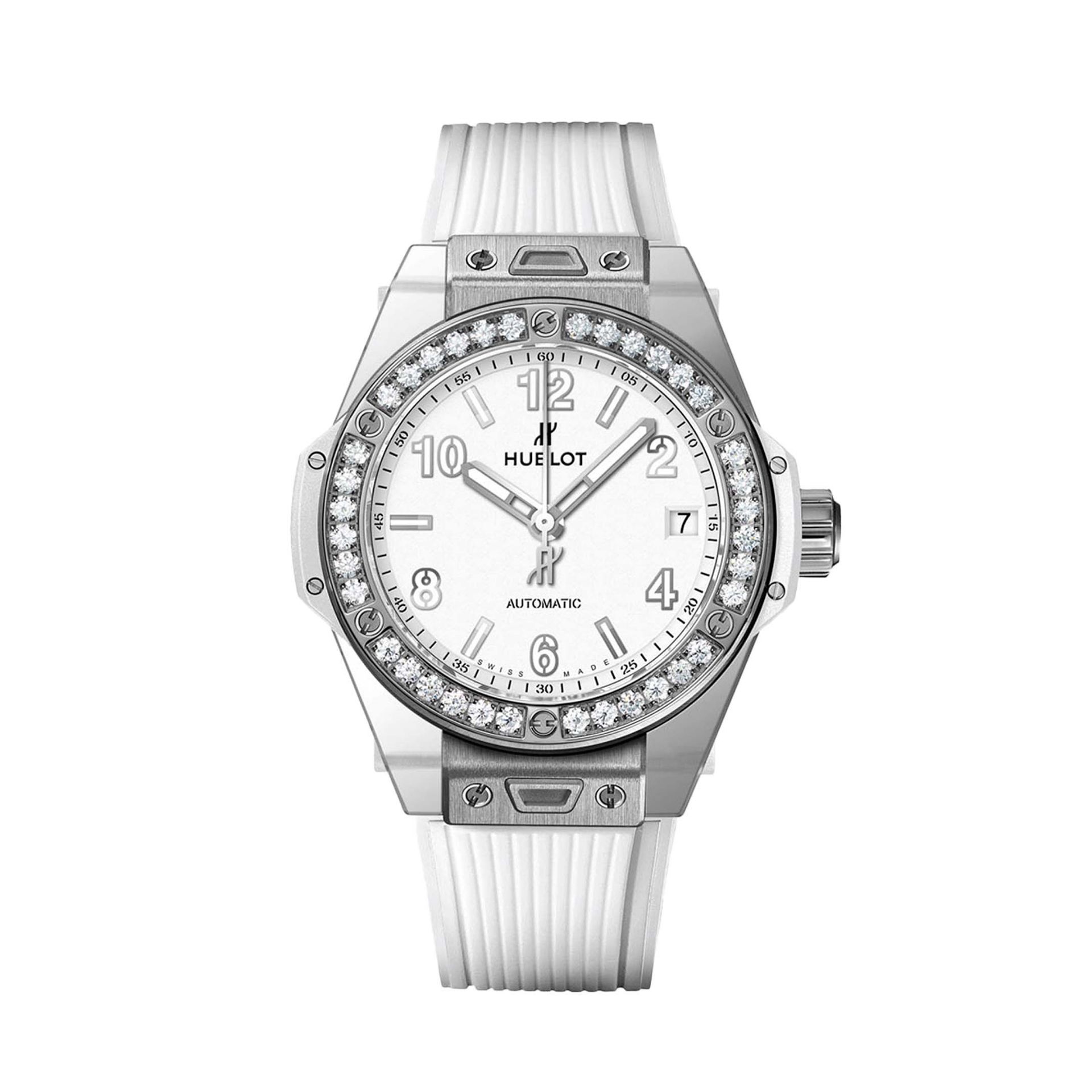 HUBLOT Big Bang One Click Steel White Diamonds 39 MM 465.SE.2010.RW.1204