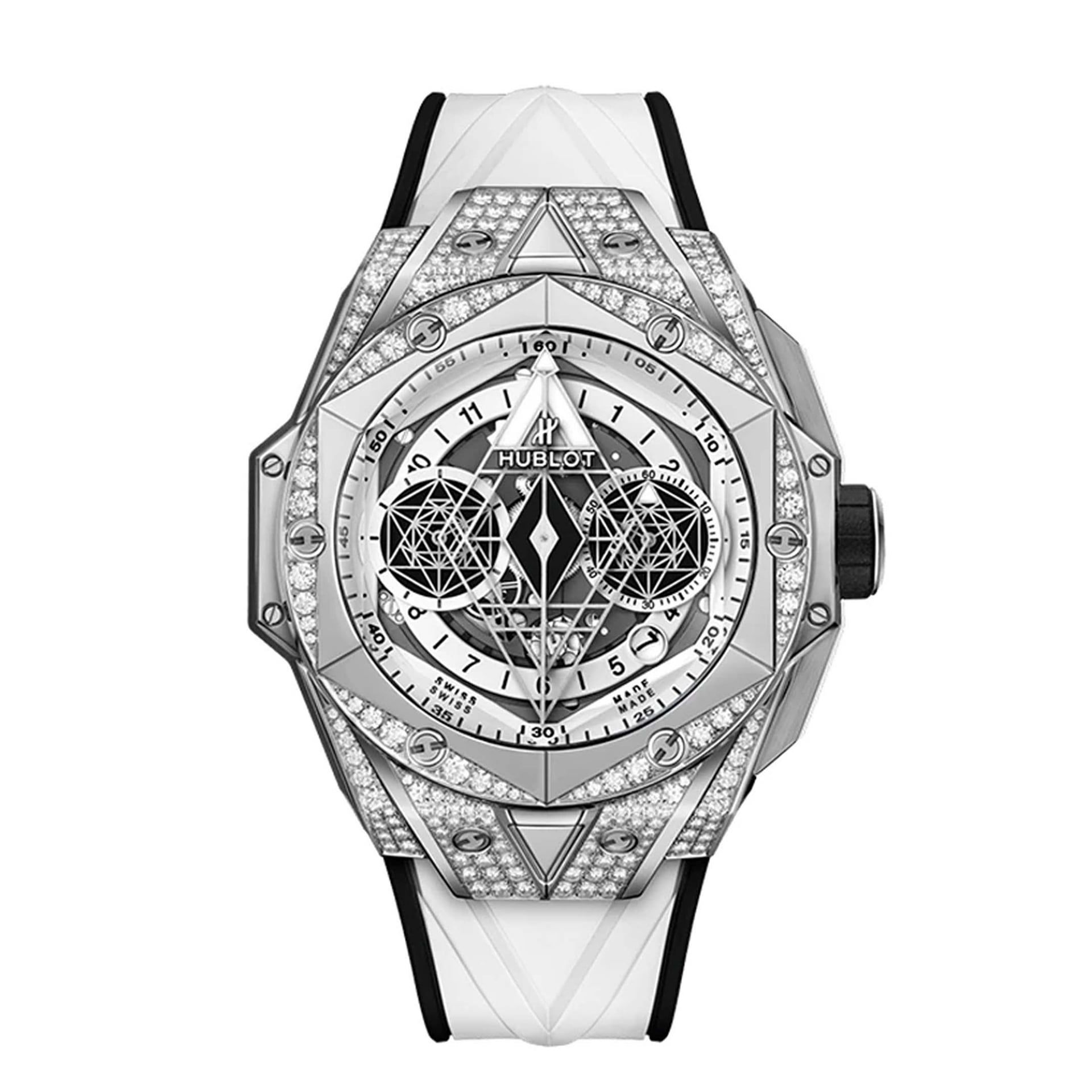 HUBLOT Big Bang Sang Bleu Ii Titanium White Pavé 45 MM 418.NX.2001.RX.1604.MXM20