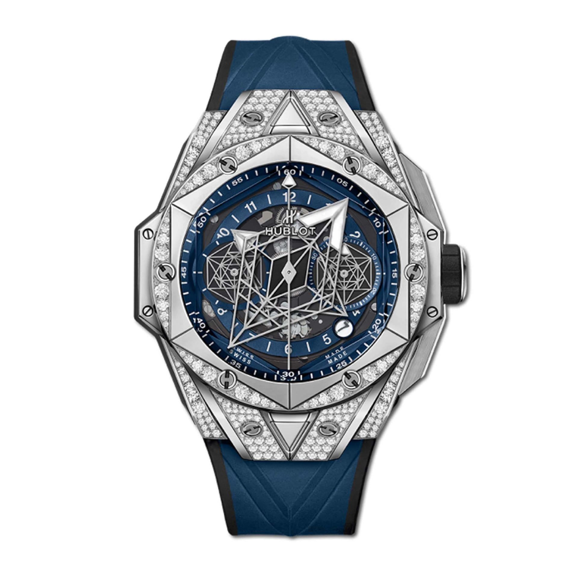 HUBLOT Big Bang Sang Bleu Ii Titanium Blue Pavé 45 MM 418.NX.5107.RX.1604.MXM20