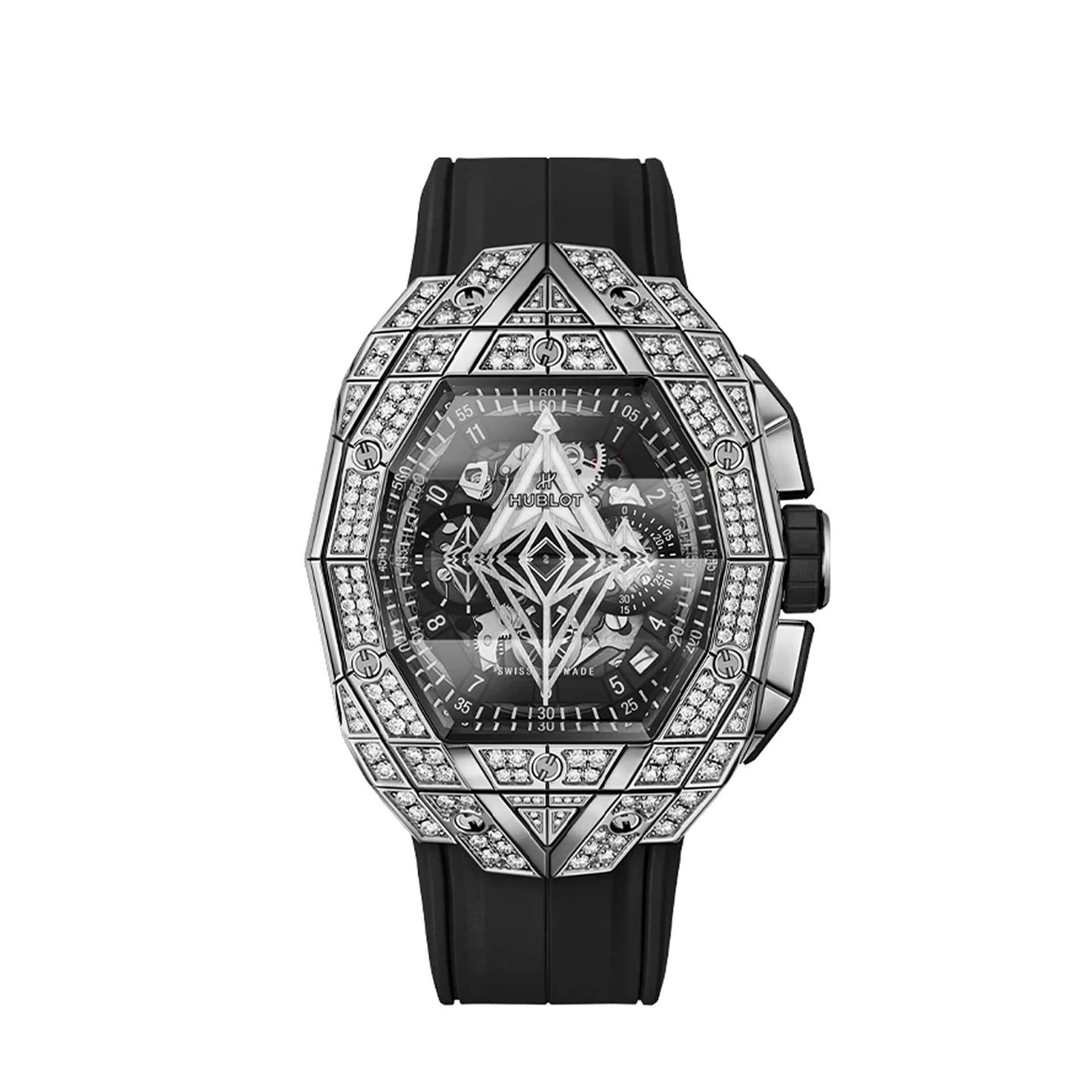 HUBLOT Spirit Of Big Bang Sang Bleu Titanium Pavé 42 MM 648.NX.0107.RX.1604.MXM23