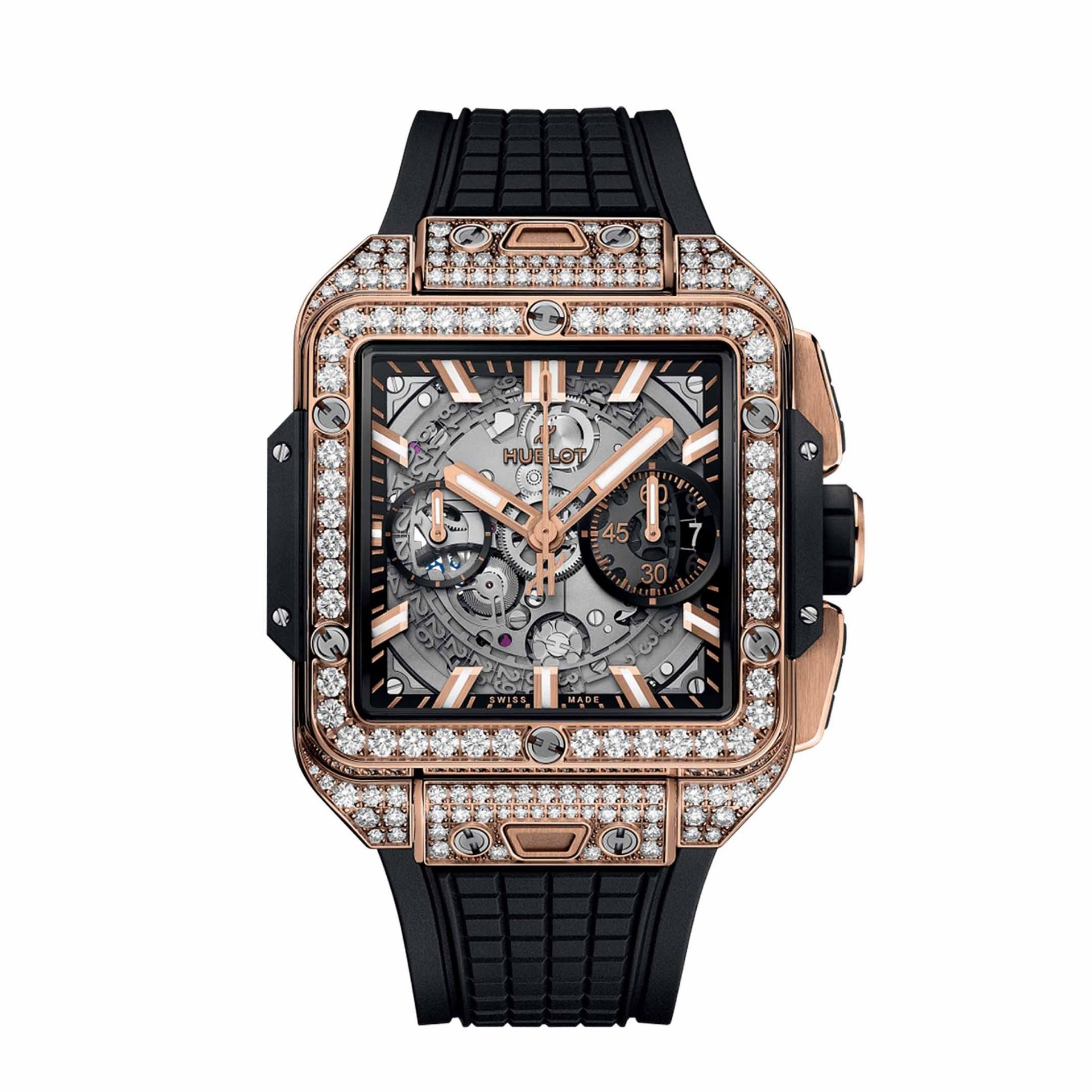HUBLOT Square Bang Unico King Gold Diamonds 42 MM 821.OX.0180.RX.1604