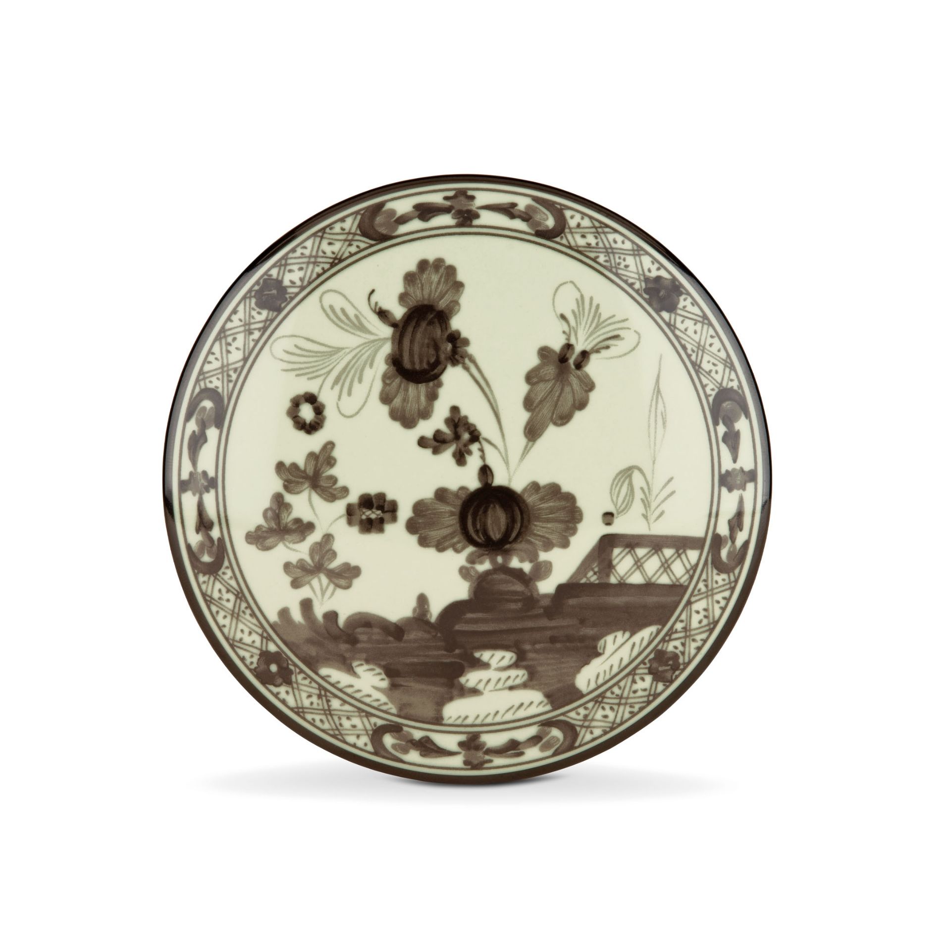 GINORI 1735 Scatola Portaoggetti Oriente Italiano Bario H 5.3 CM / Ø 13.2 CM 017RG02 FX508001G00124100
